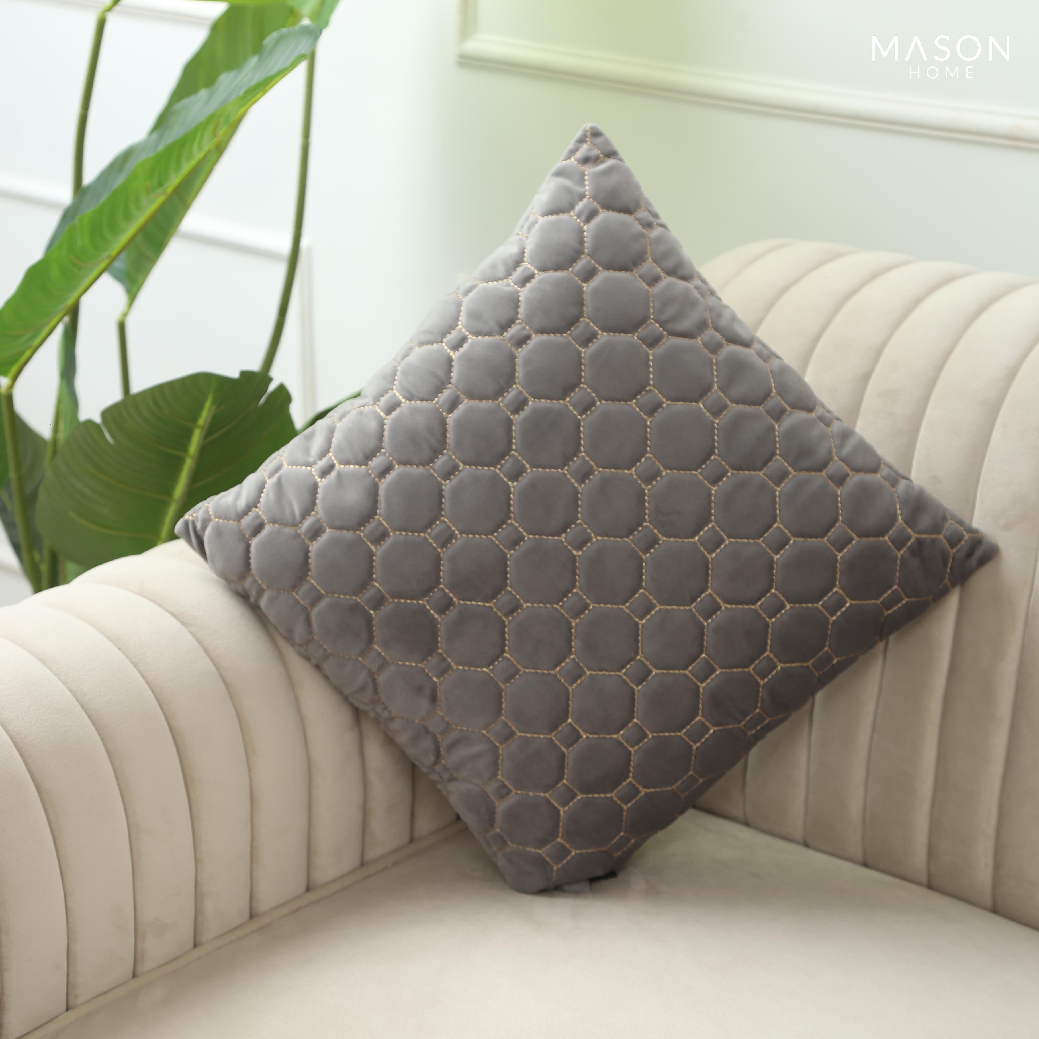 Honeycomb Grey Cushion Cover
