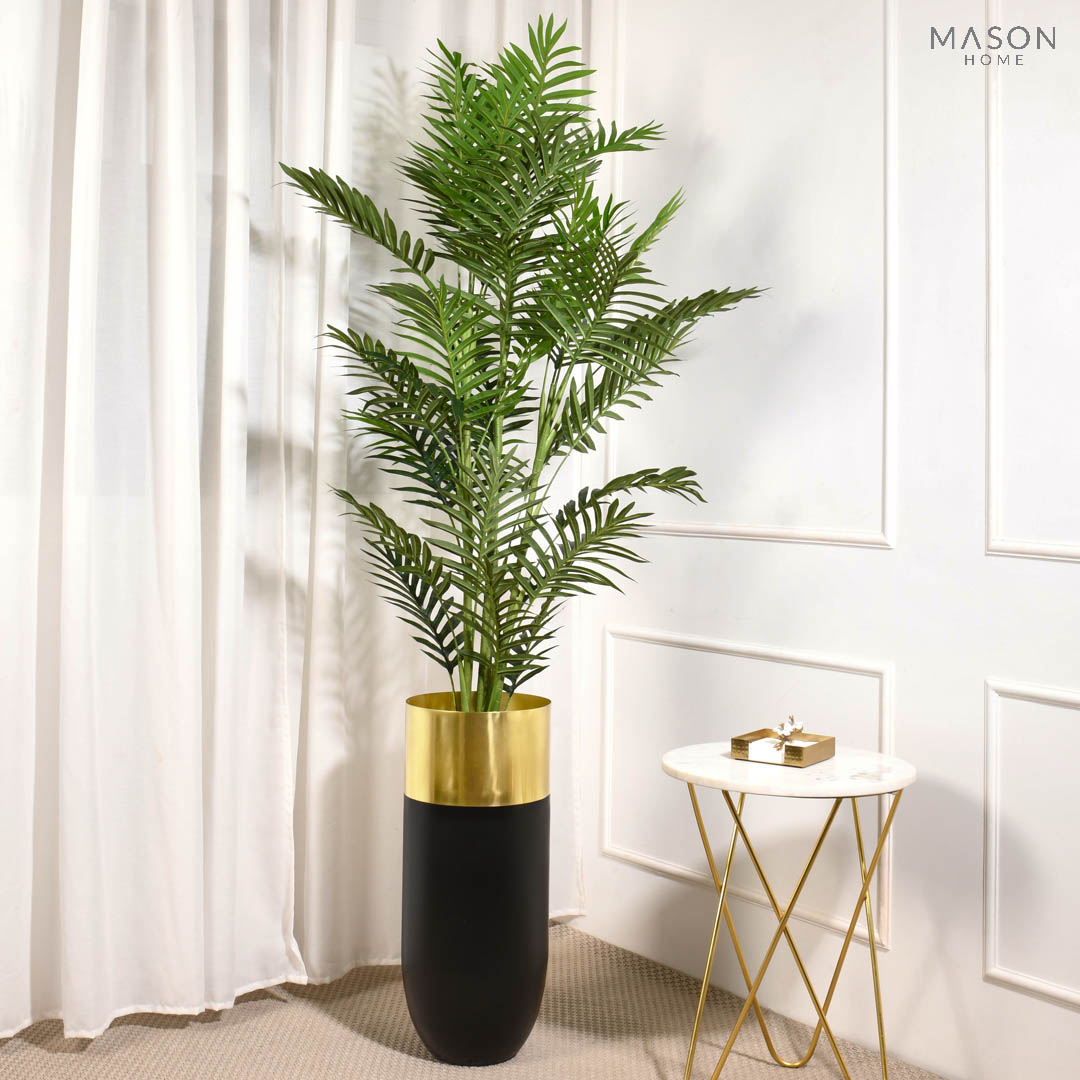 Antalya Brushed Black Planter - Medium