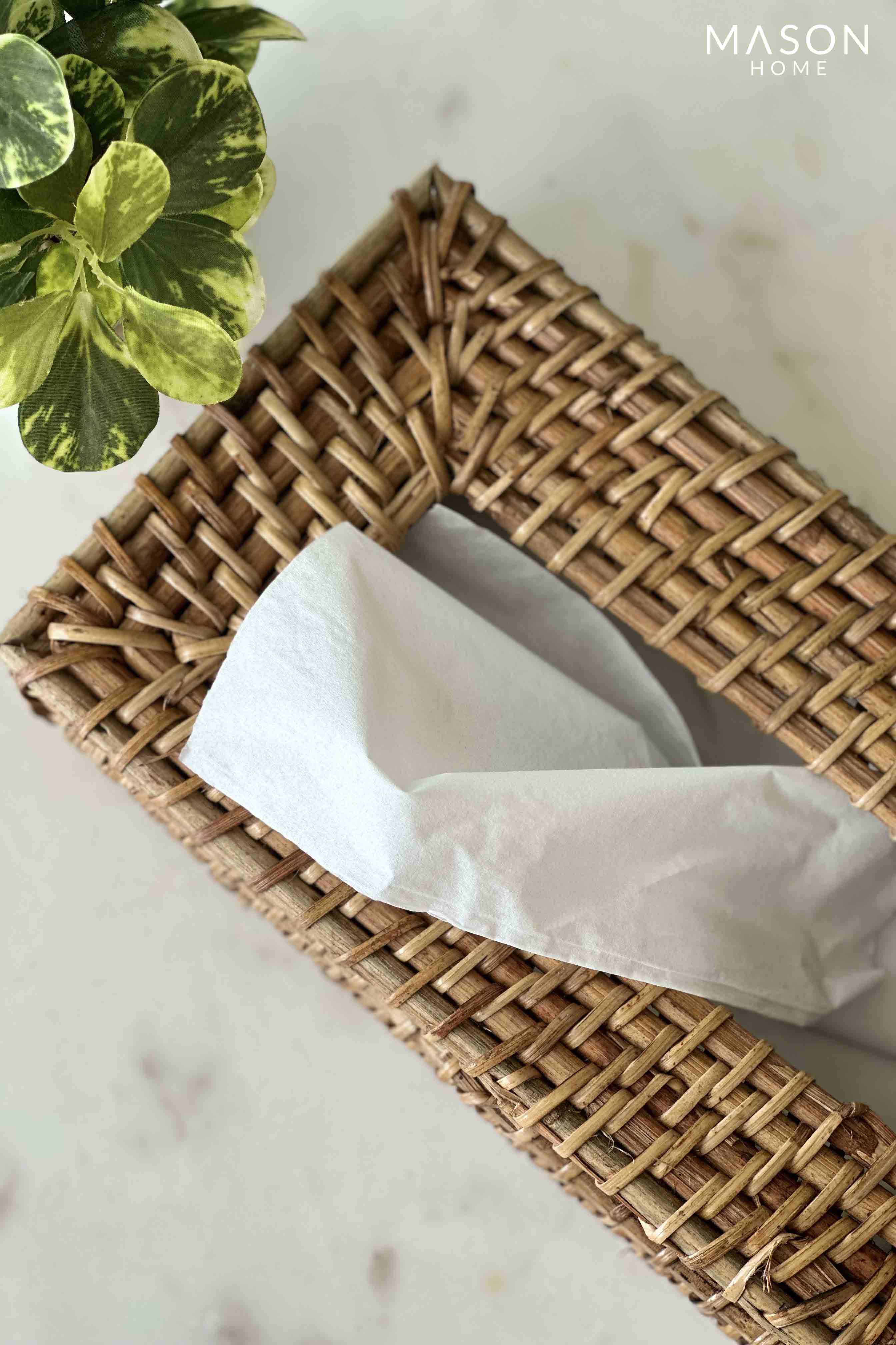 Kovo Rattan Tissue Box - Natural