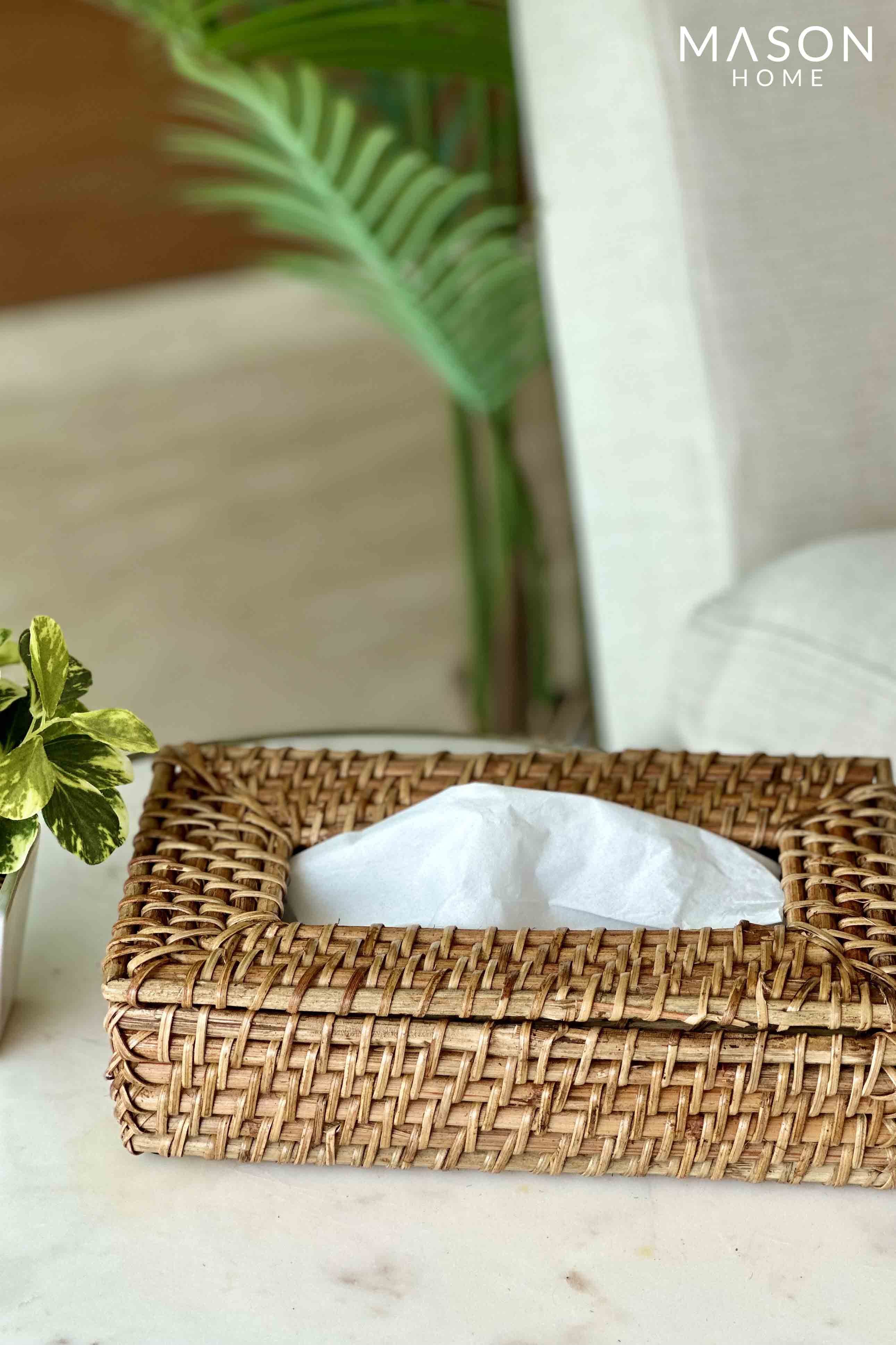 Kovo Rattan Tissue Box - Natural
