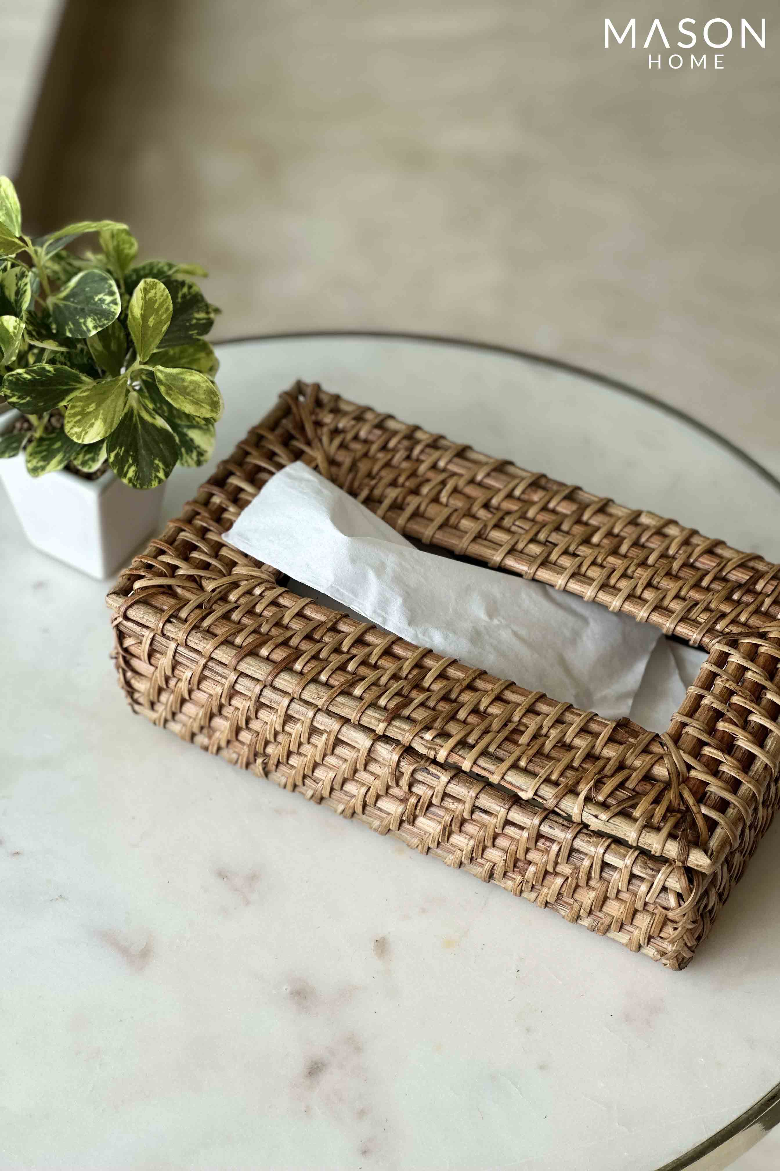 Kovo Rattan Tissue Box - Natural