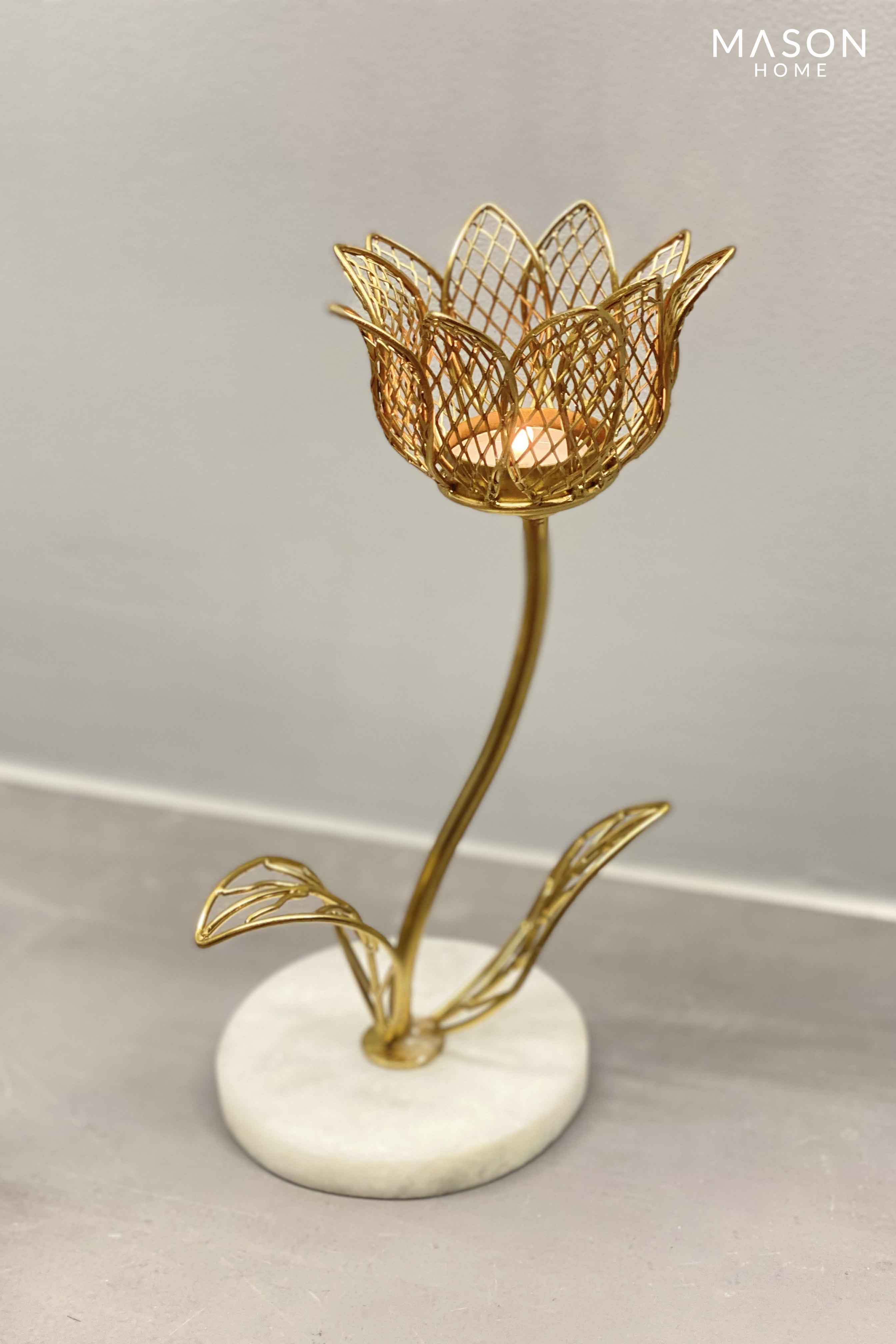 Royal Lotus Bloom Votive Holder