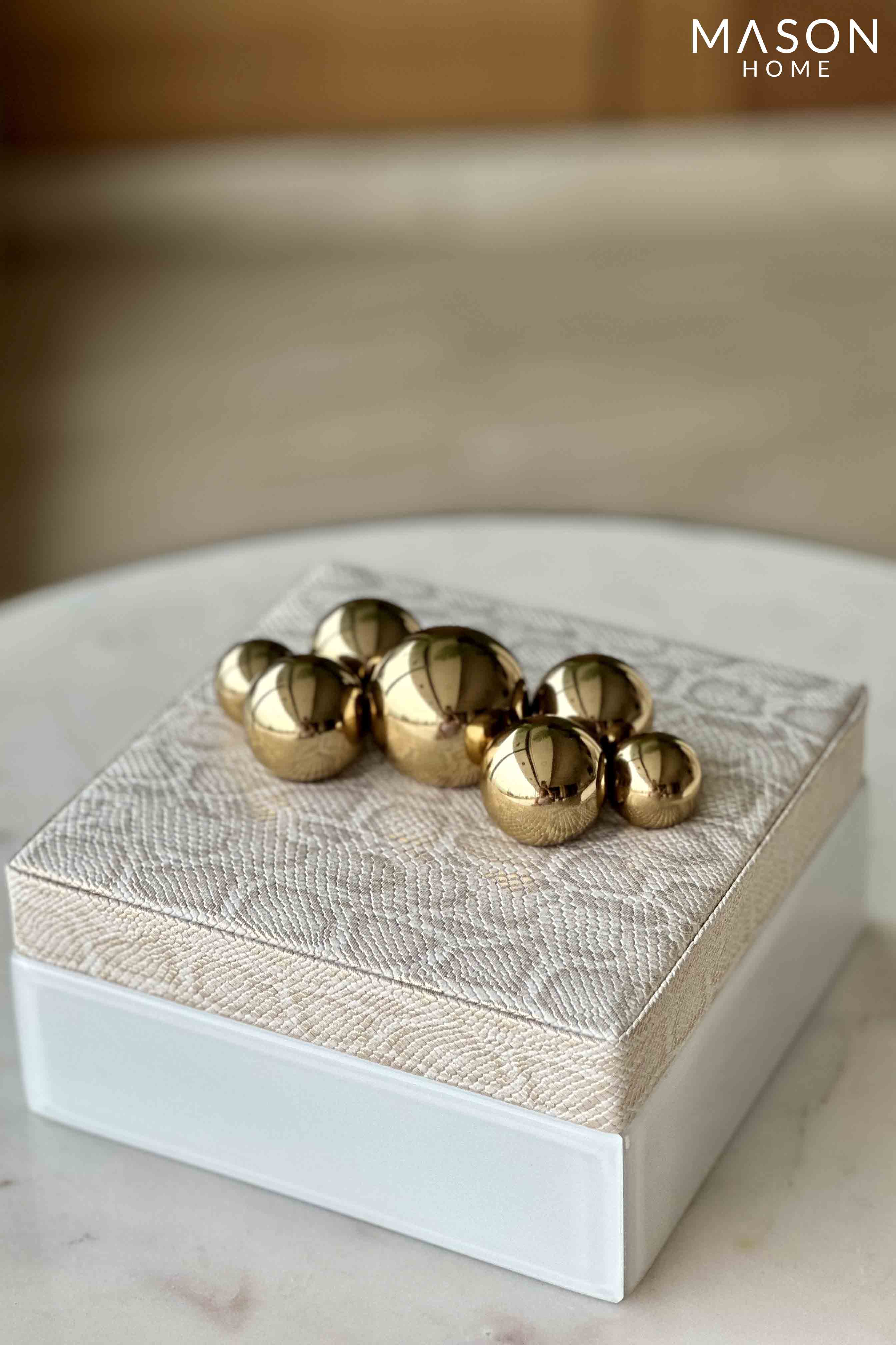 Luxe Ivory And Gold Box