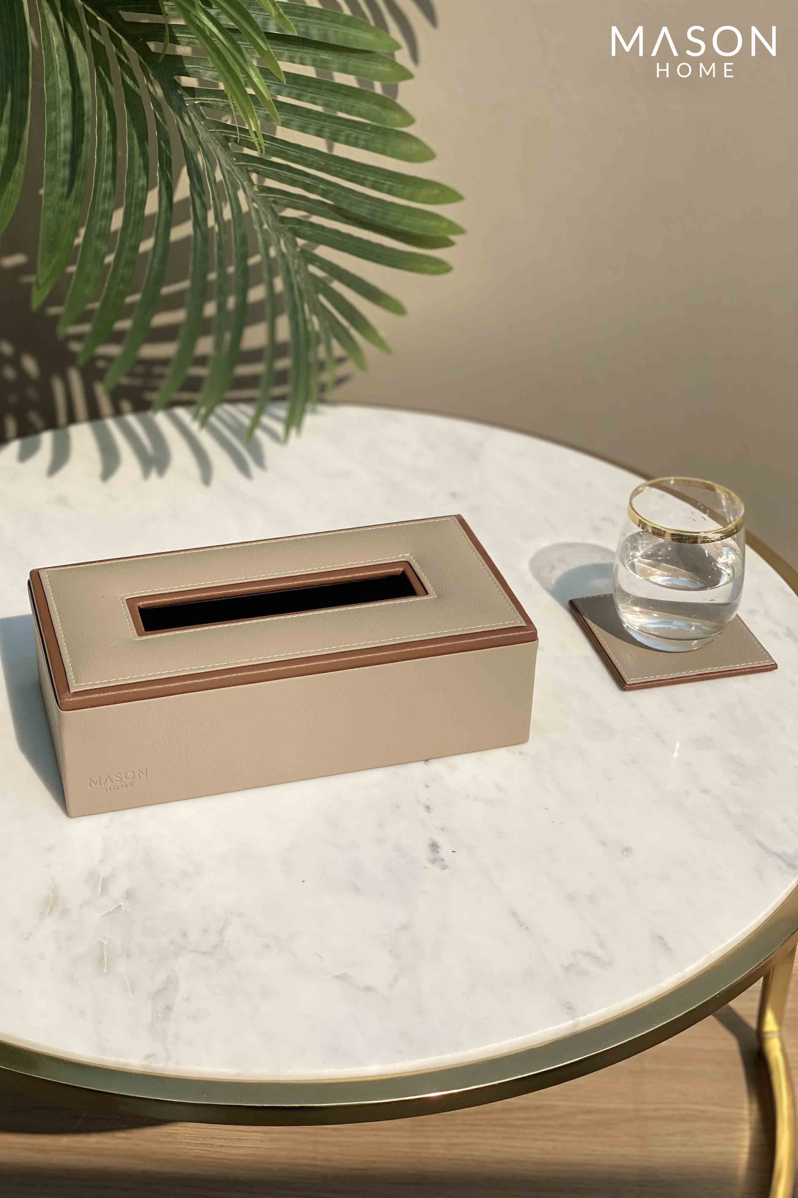 Naples Taupe Tissue Box