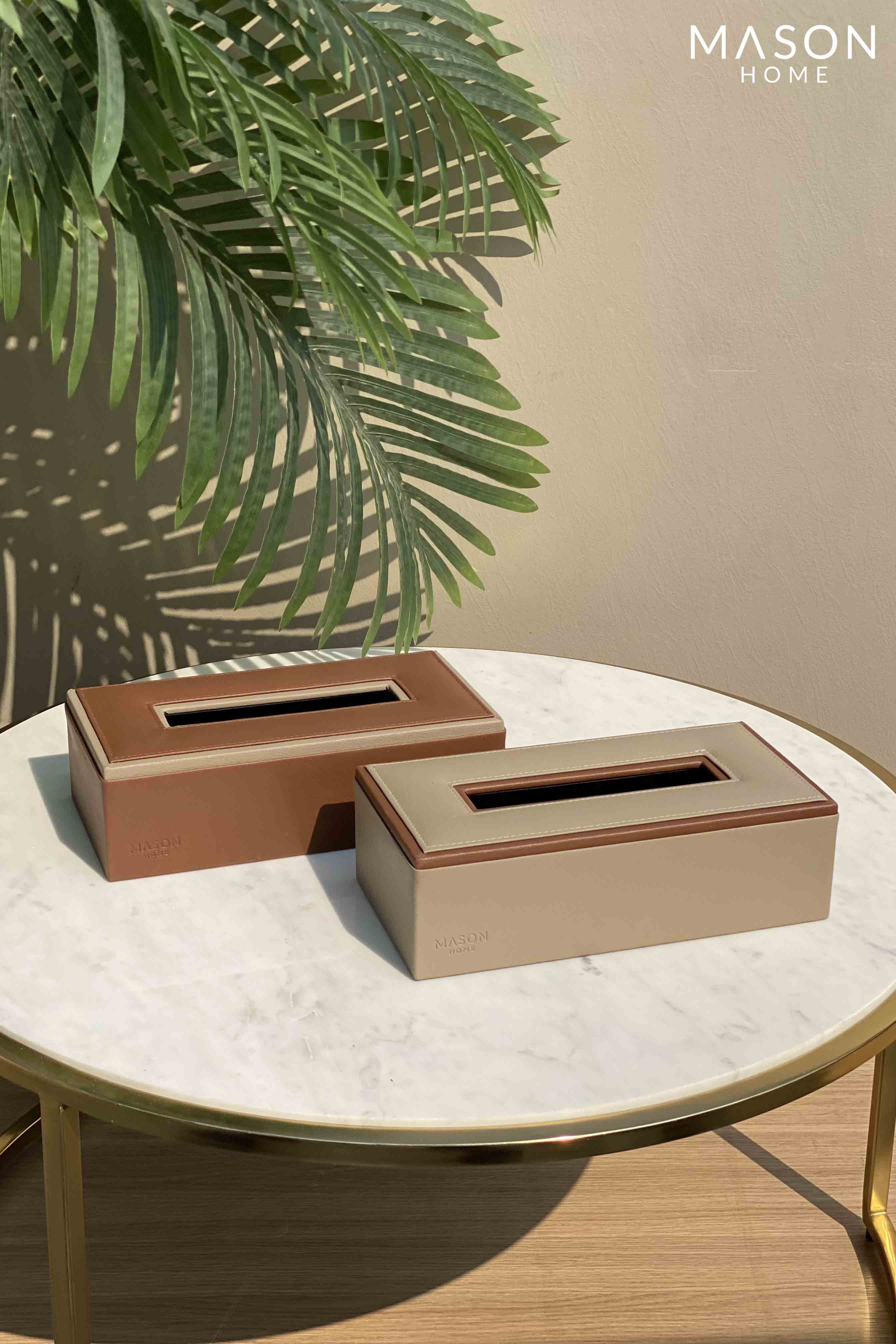 Naples Taupe Tissue Box