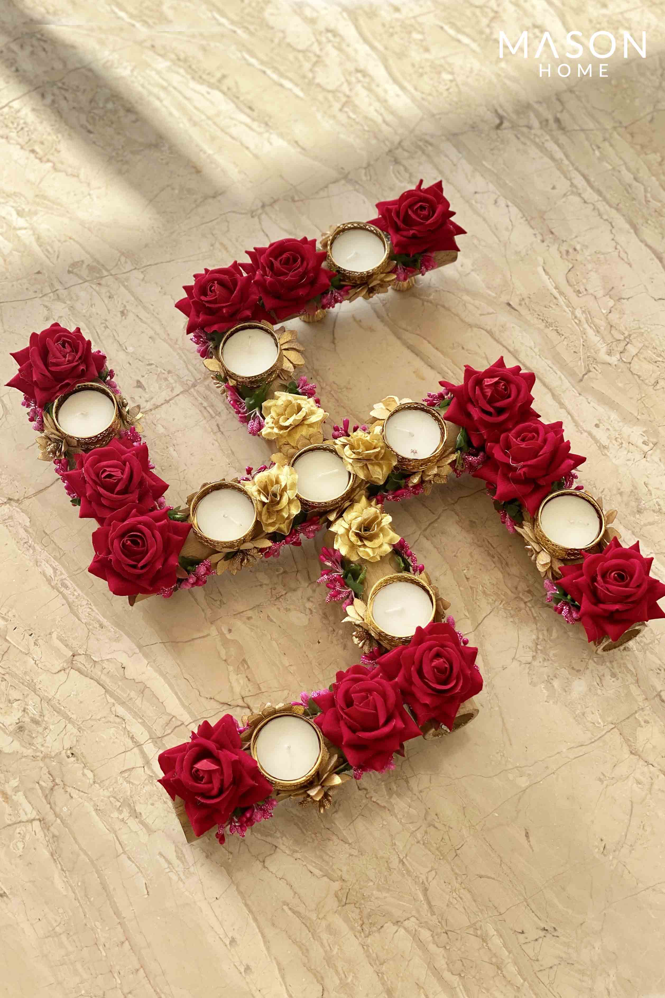 Festive Swastik Diya (Set Of 6)