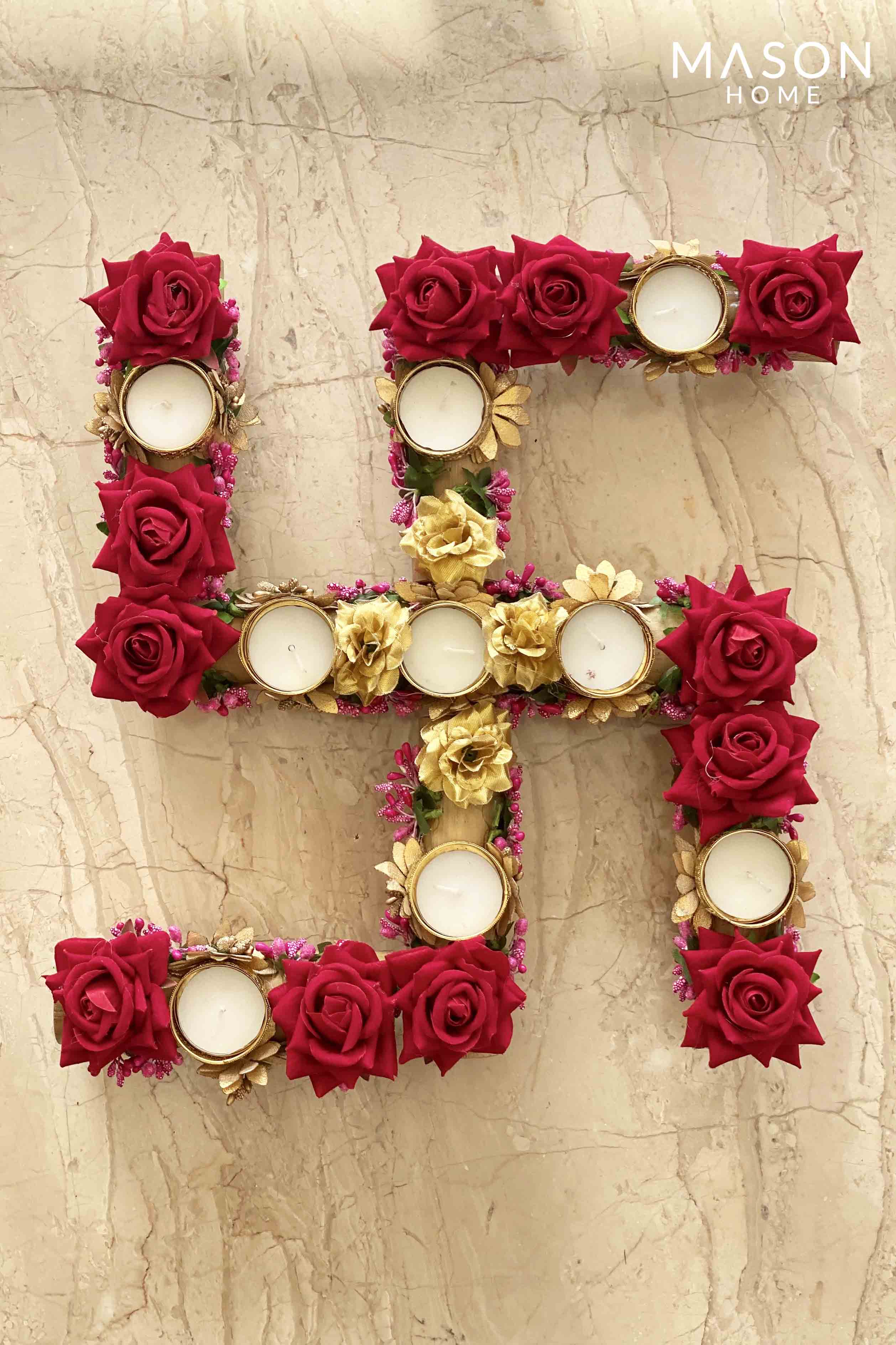 Festive Swastik Diya (Set Of 6)