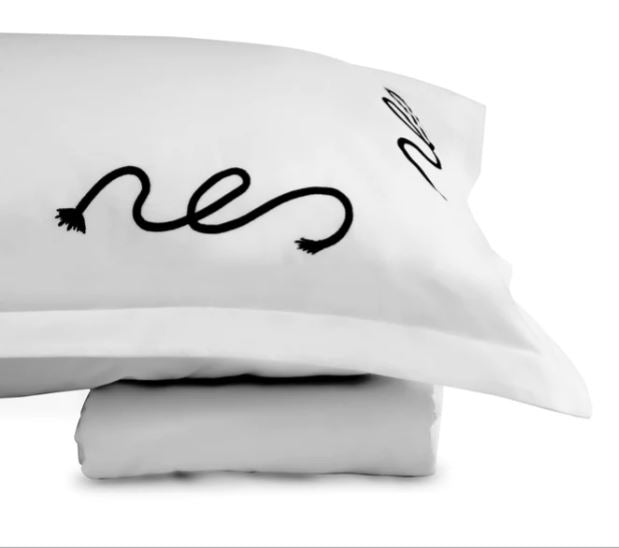 Twisted Rope - White Bedsheet Set