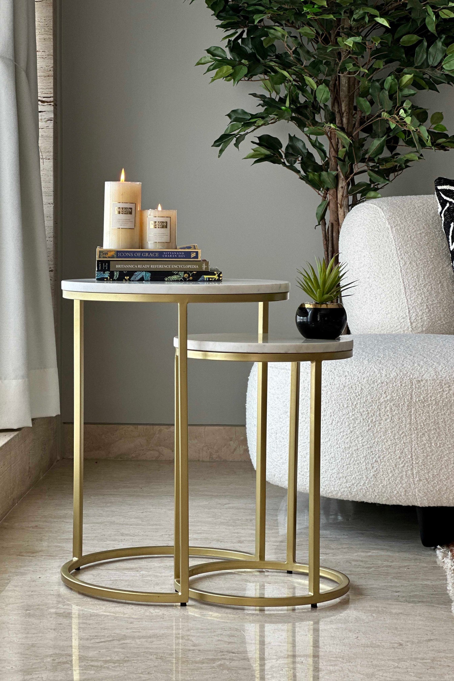 Oxford Marble Side Table (Set of 2)