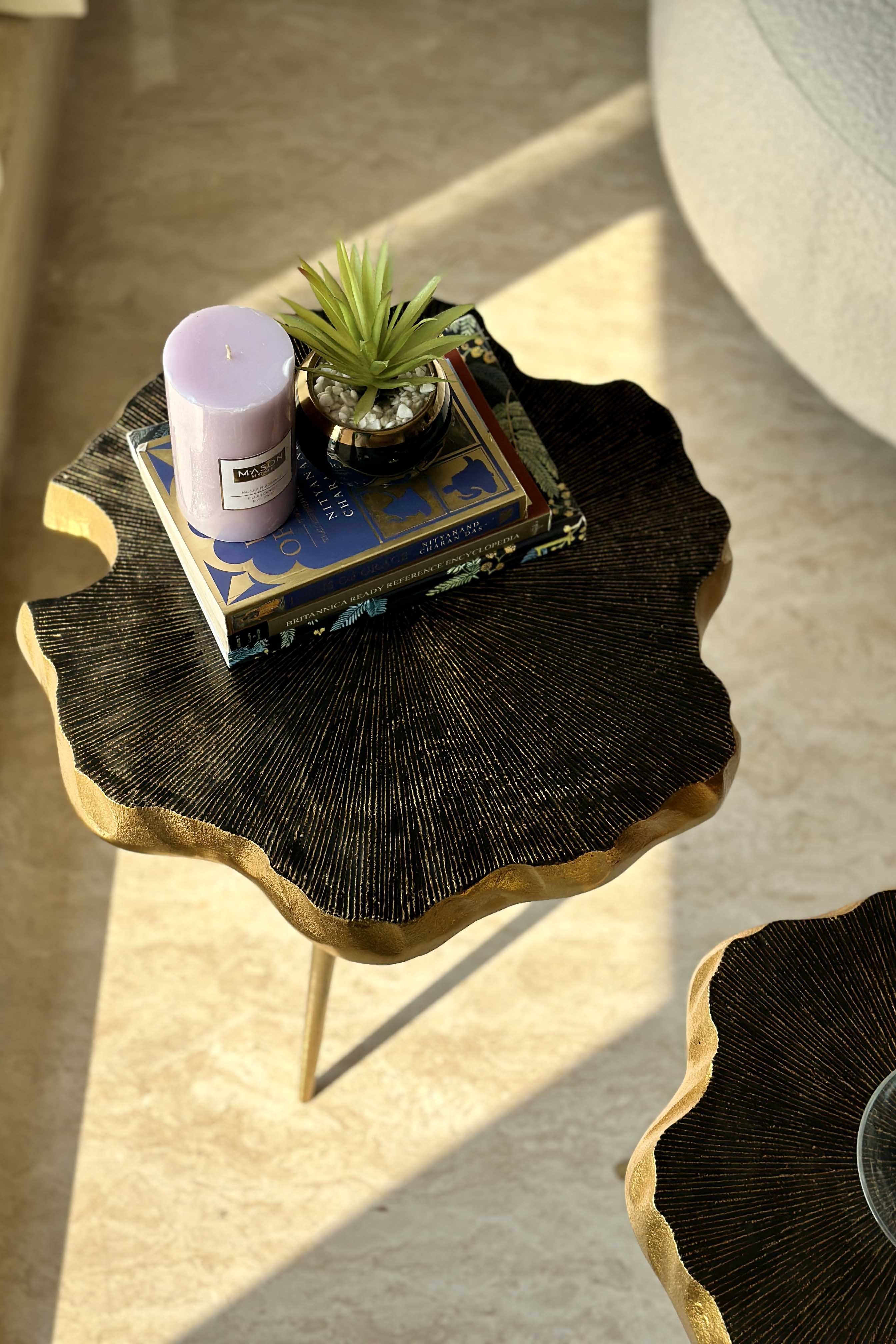 Sierra Black & Gold Tables - Set of 2