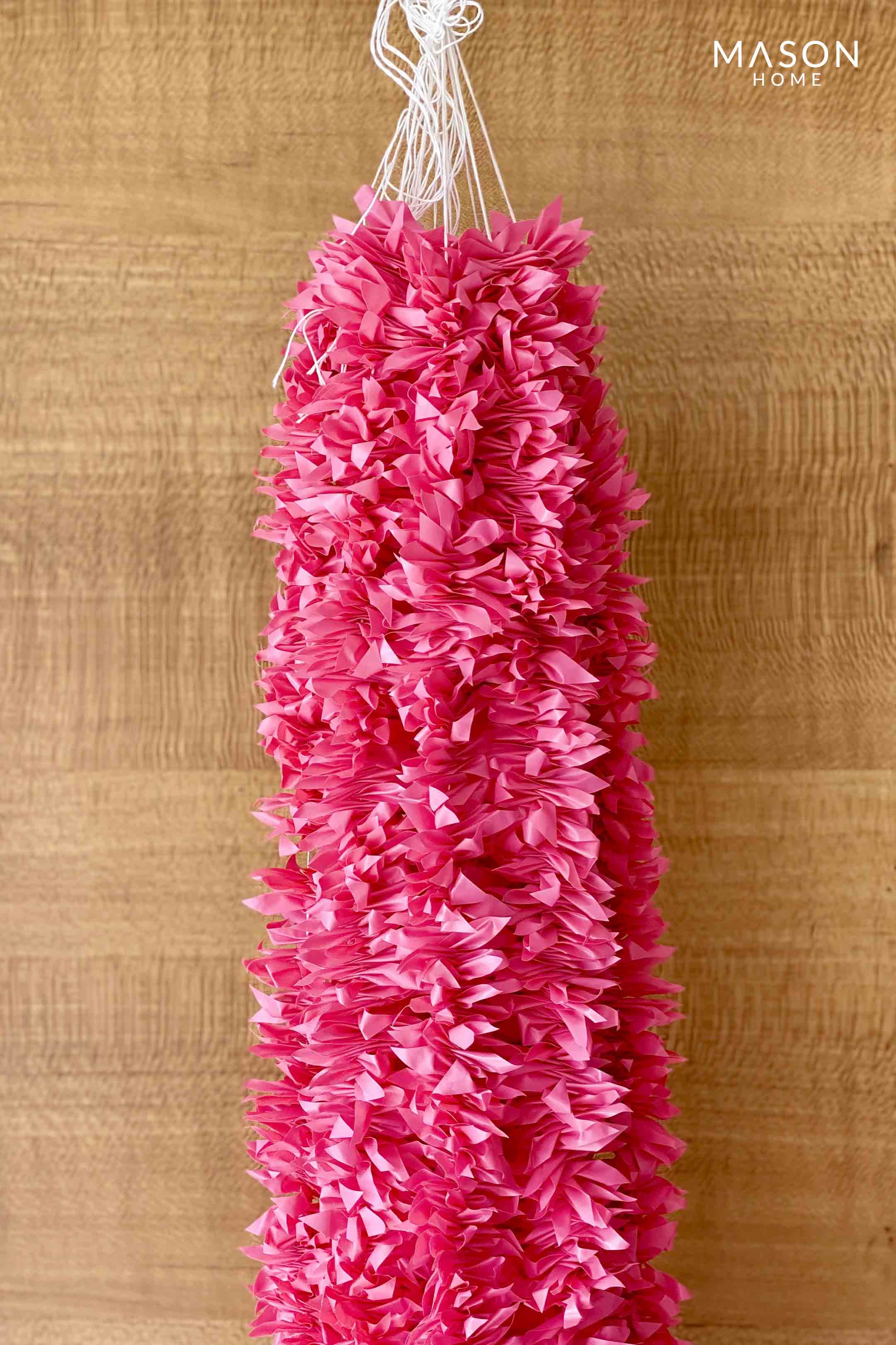 Decorative Artificial Pink Gajra - Set Of 12 (3 Feet)