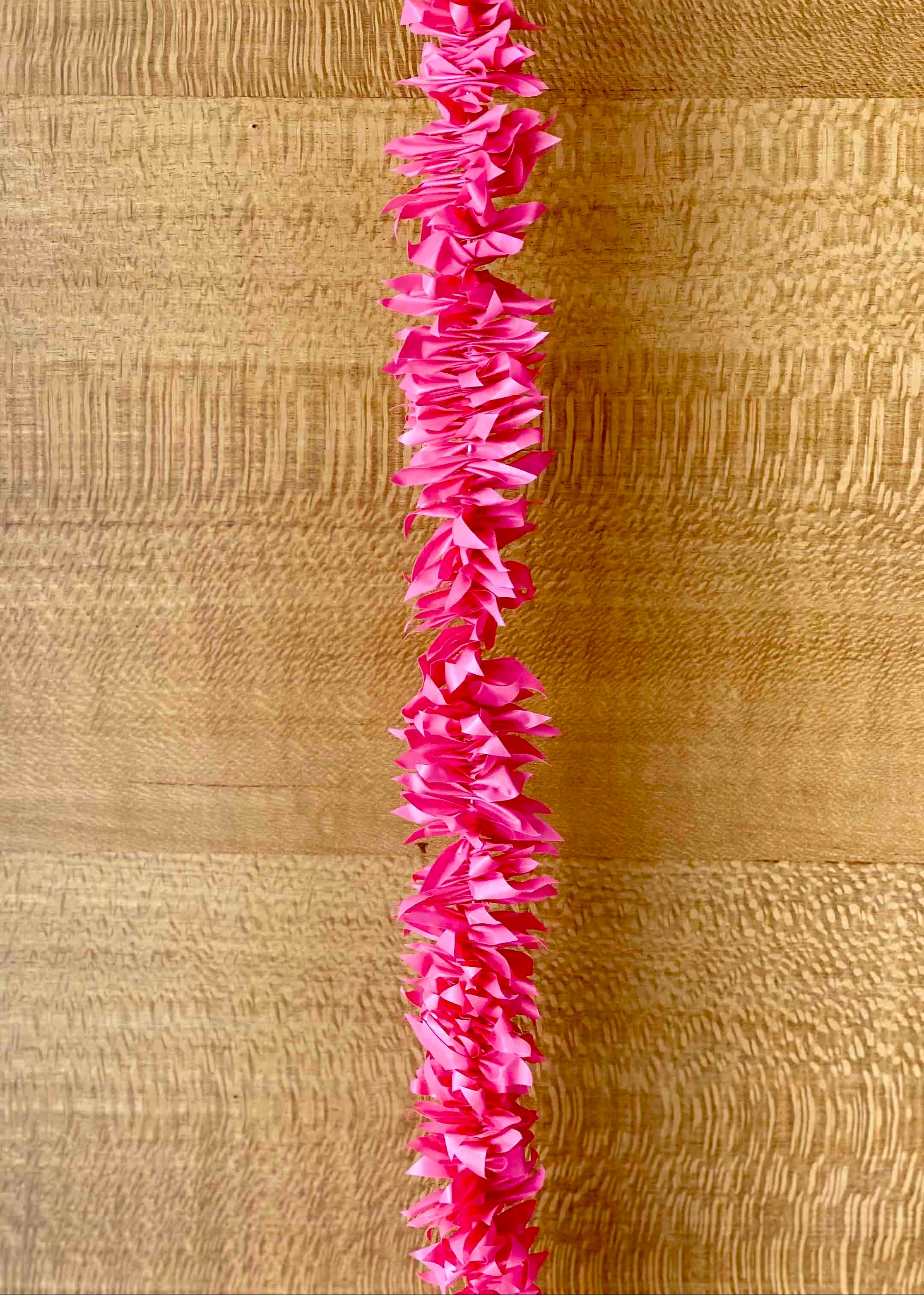 Decorative Artificial Pink Gajra - Set Of 12 (3 Feet)