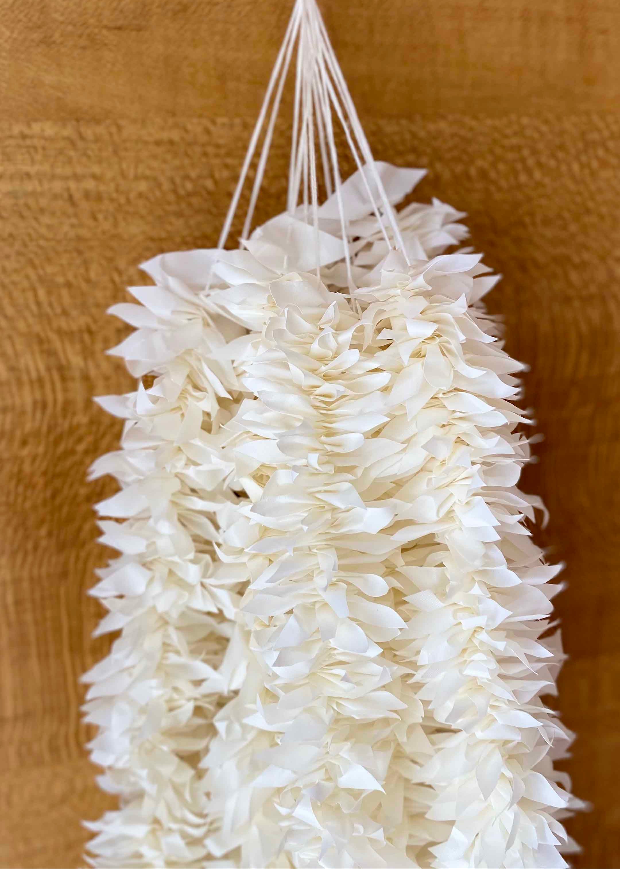 Decorative Artificial White Gajra - Set Of 12 (3 Feet)