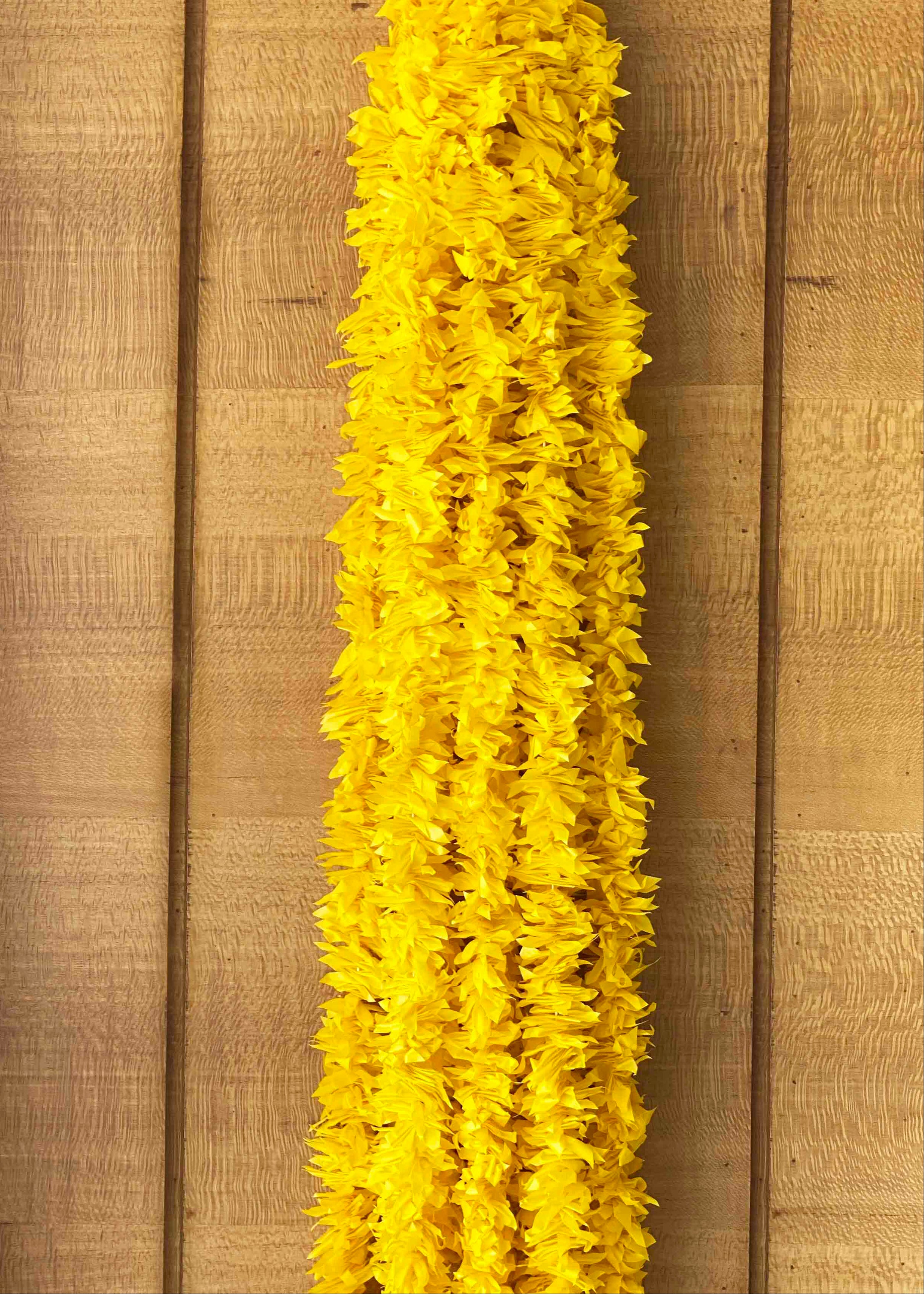Decorative Artificial Yellow Gajra - Set Of 12 (3 Feet)