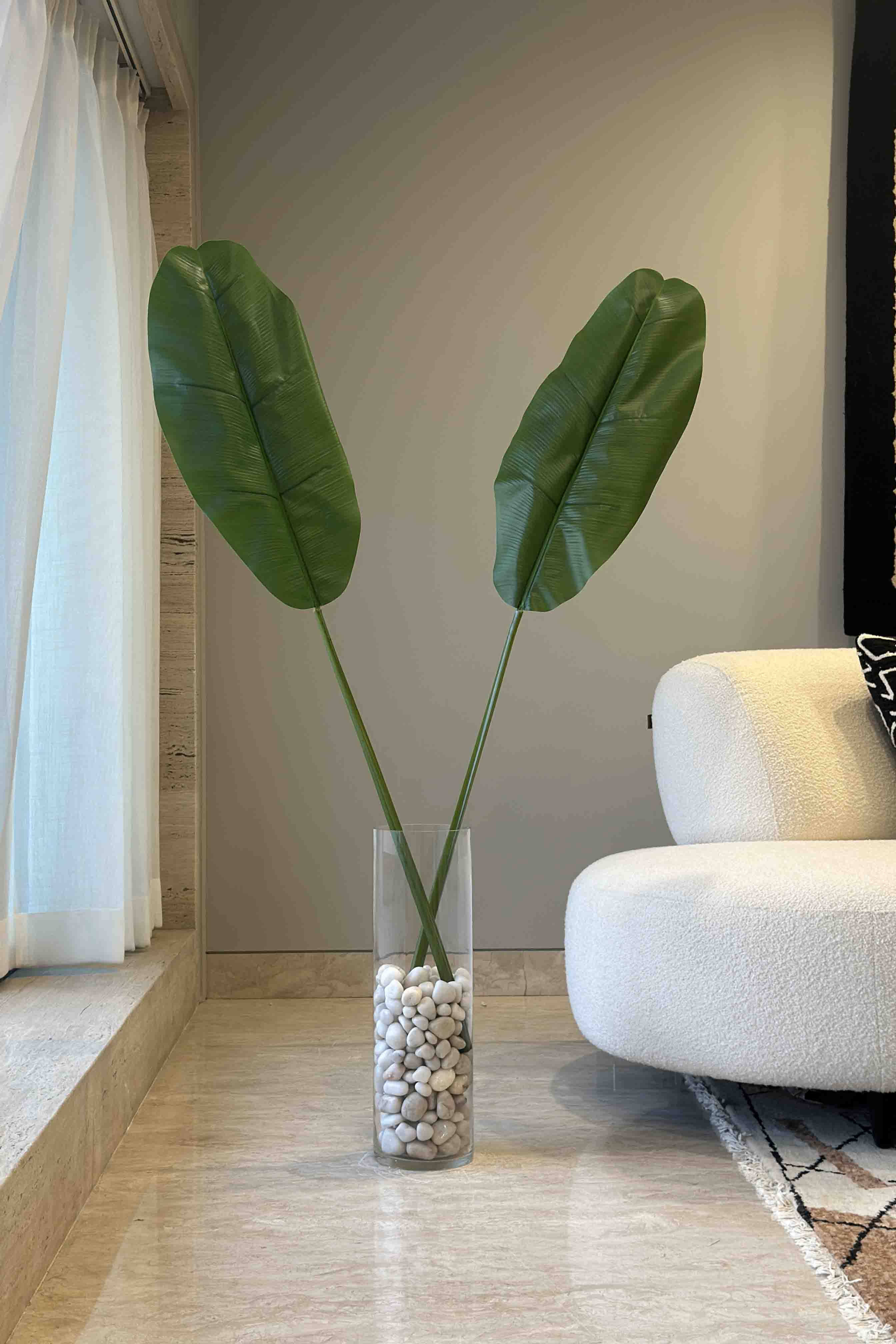Artificial Fresh Green Banana Plant - 4 Feet (Set Of 2)