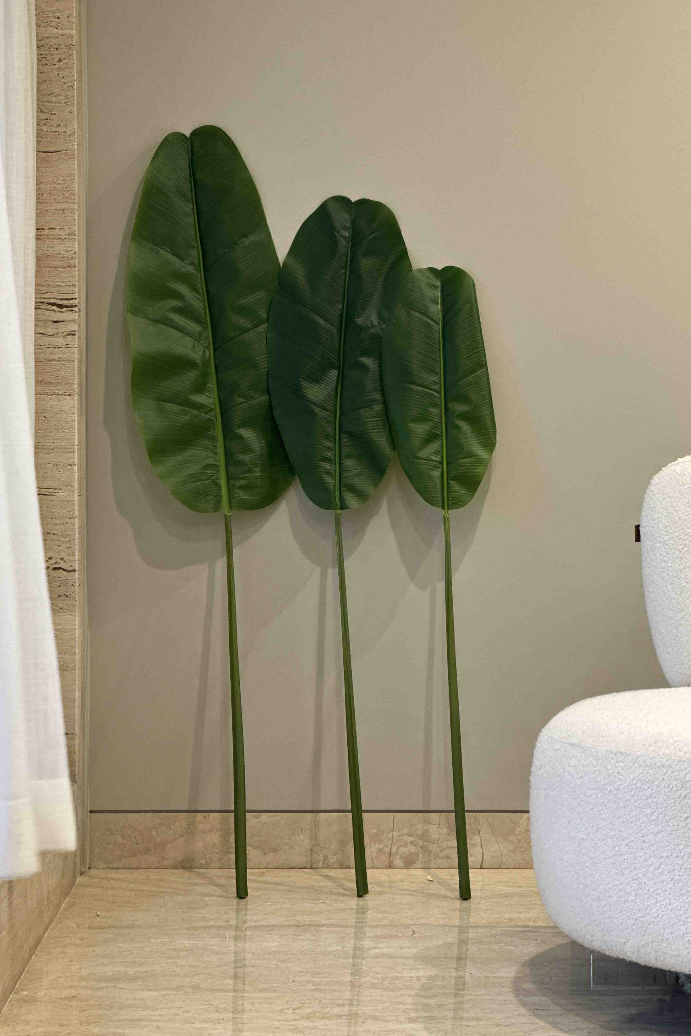 Artificial Fresh Green Banana Plant - 4 Feet (Set Of 2)