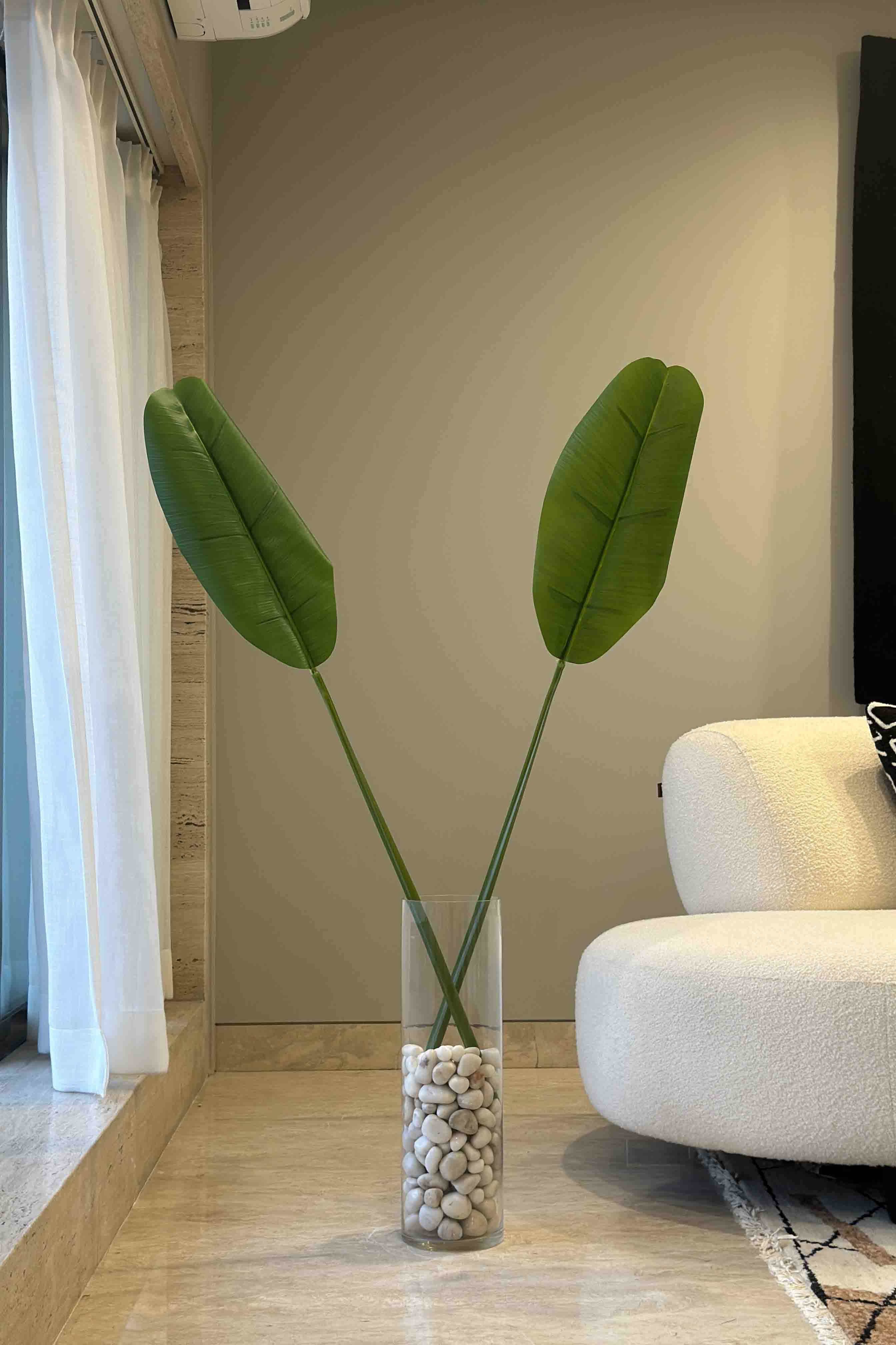 Artificial Fresh Green Banana Plant - 3.5 Feet (Set Of 2)