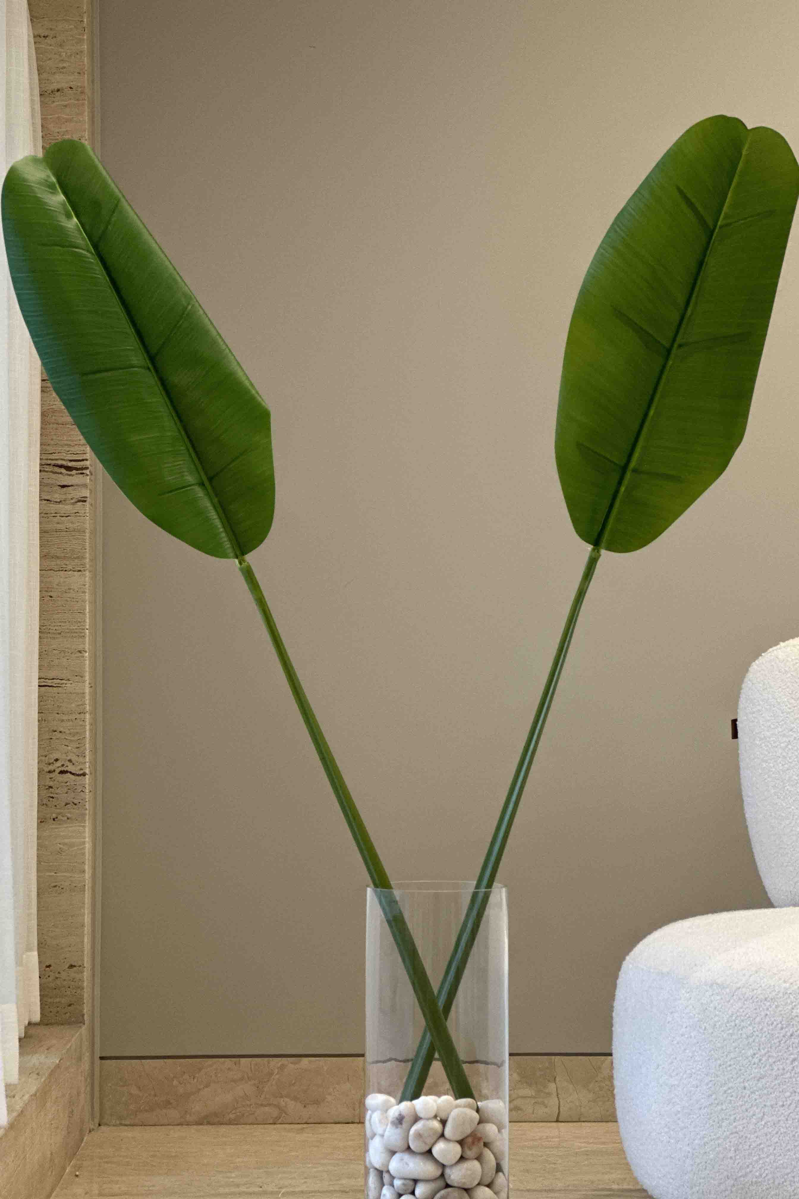 Artificial Fresh Green Banana Plant - 3.5 Feet (Set Of 2)
