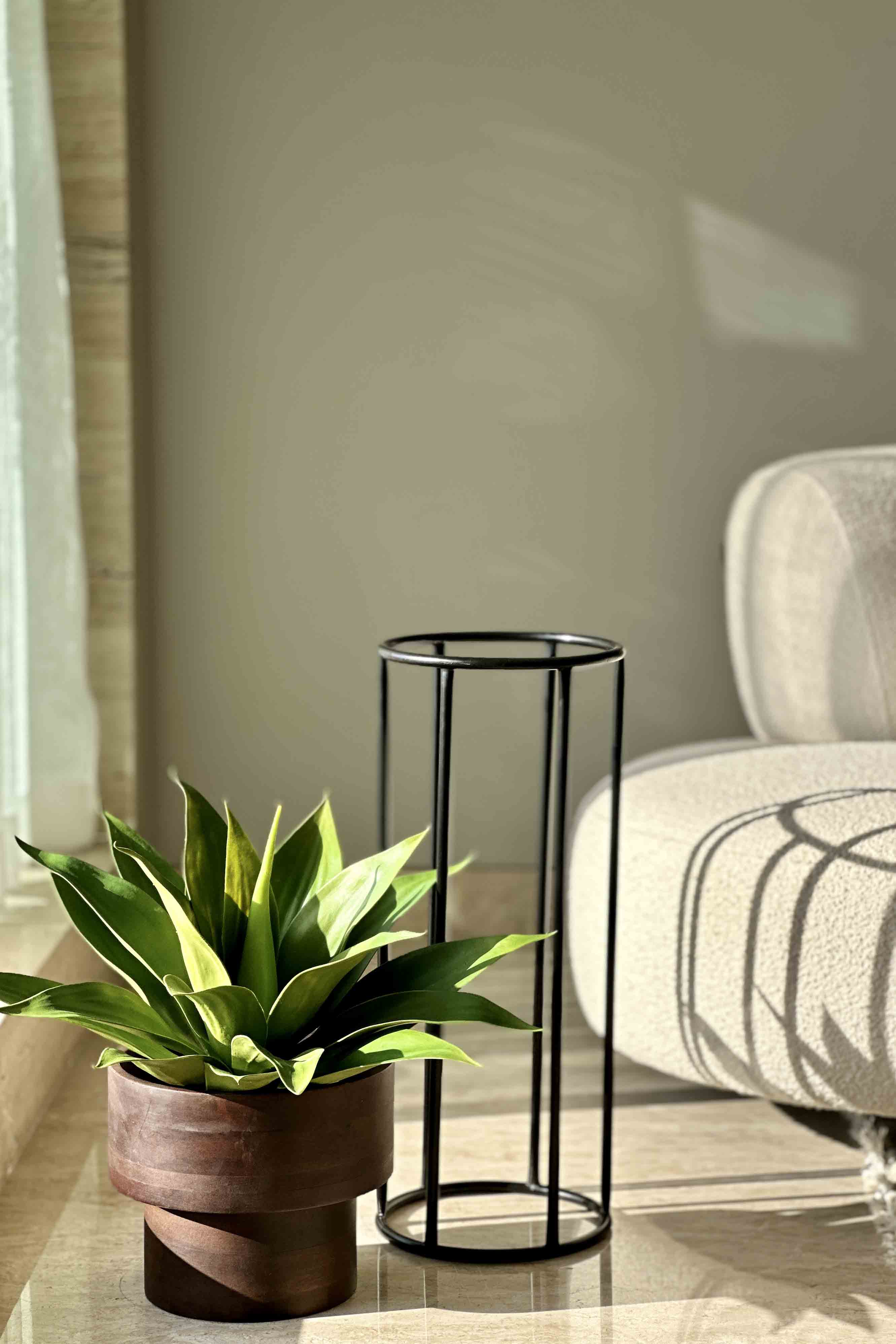 Vienna Wooden Planter With Black Stand - Small