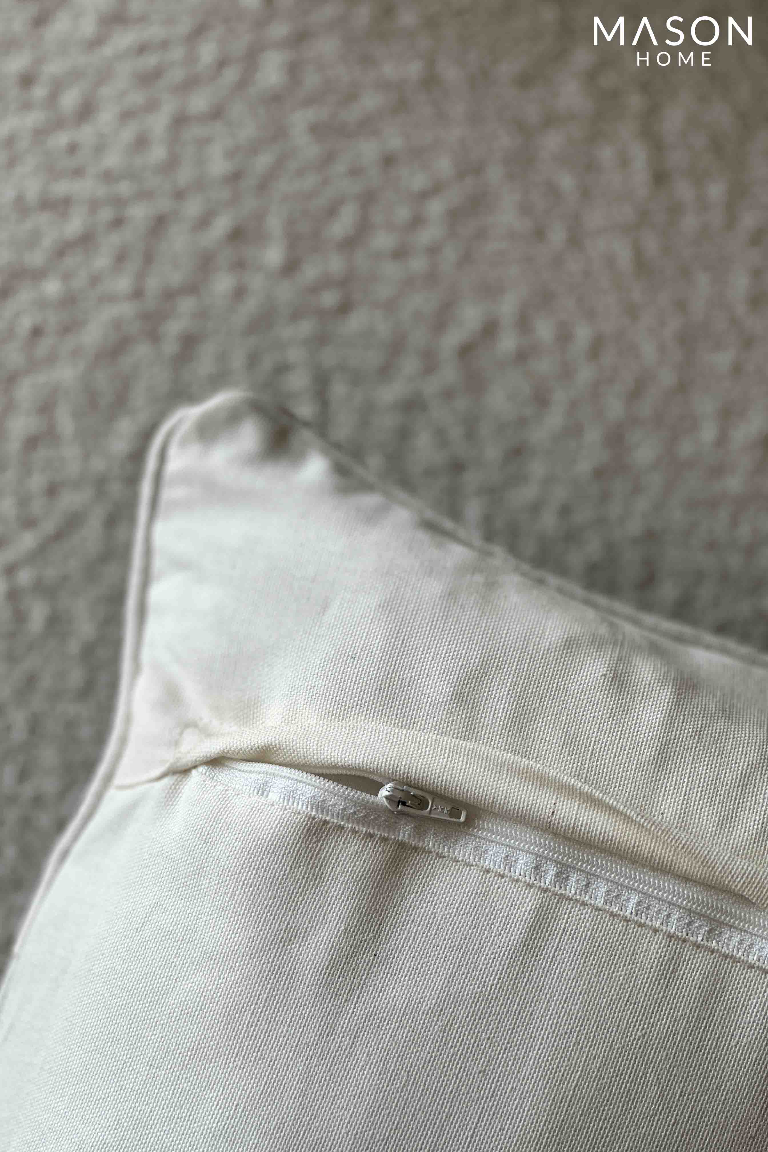 Geometric Embroidered Lumbar Cushion Cover