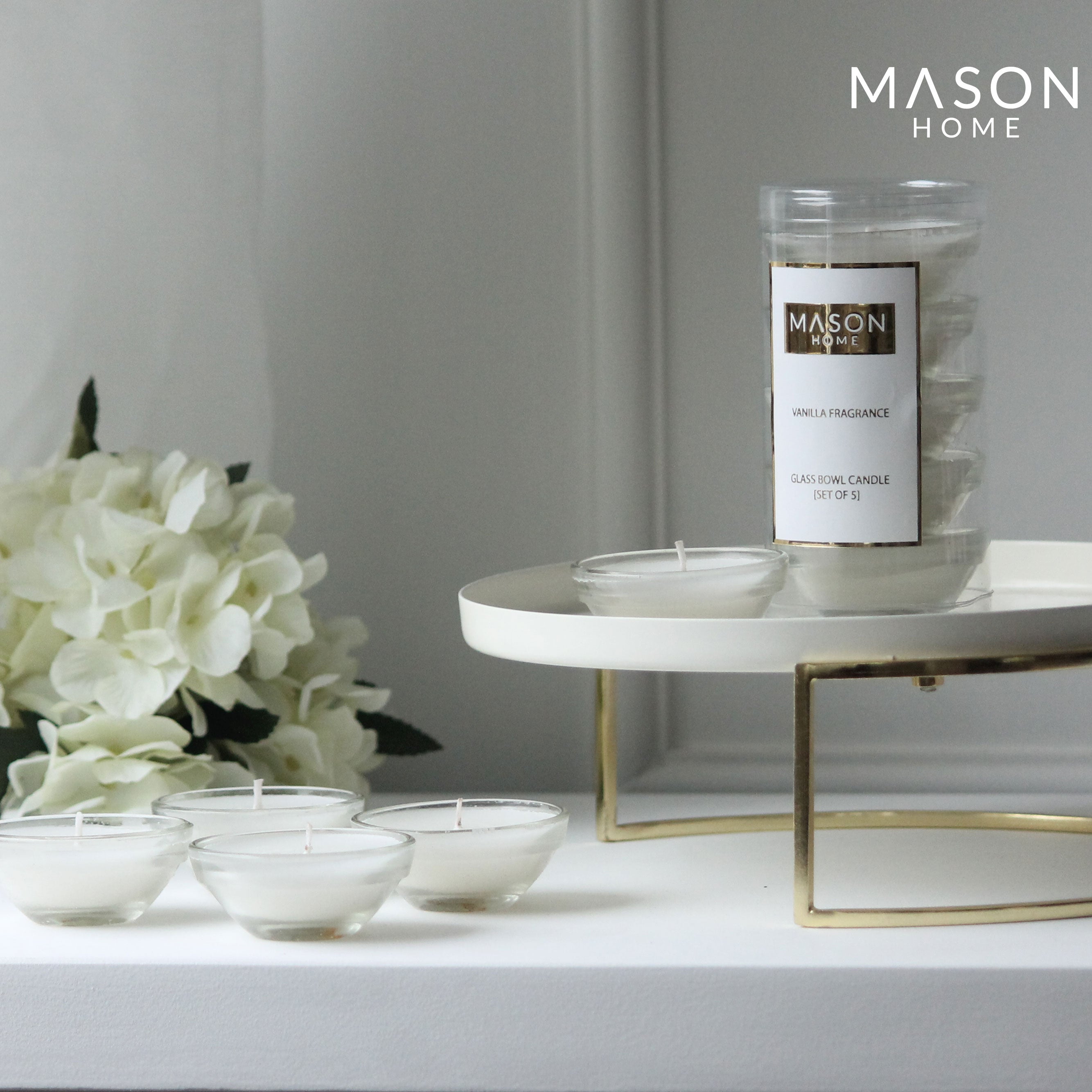 Vanilla Scented Bowl Candle - Set Of 5