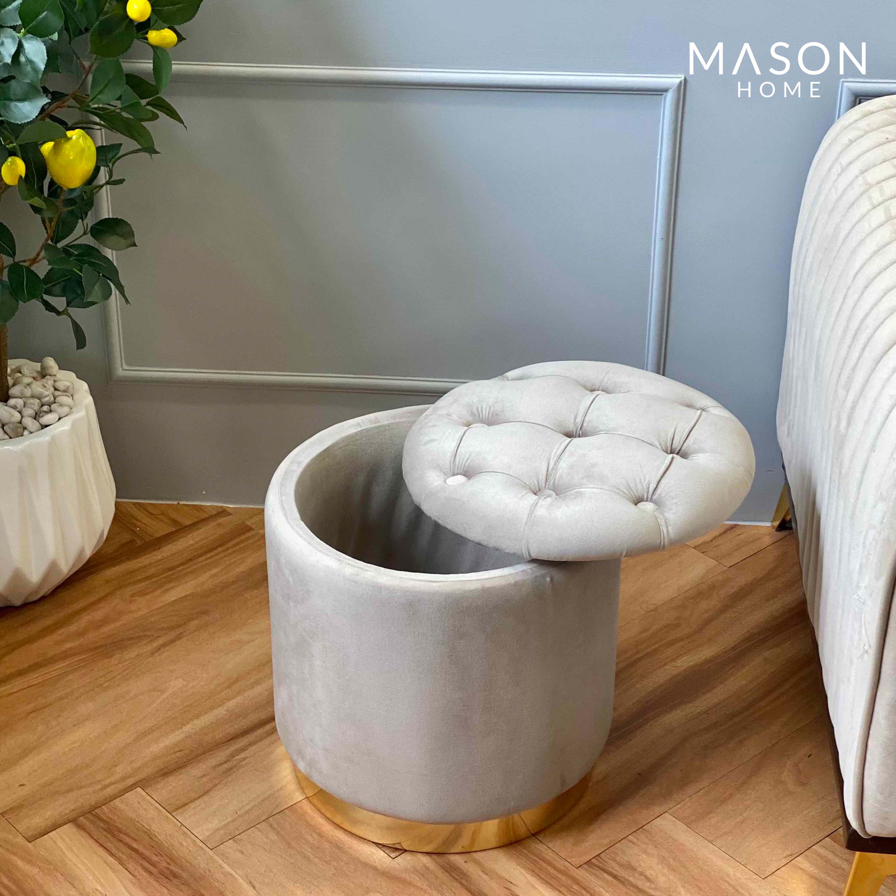 Cannes Storage Pouffe - Beige