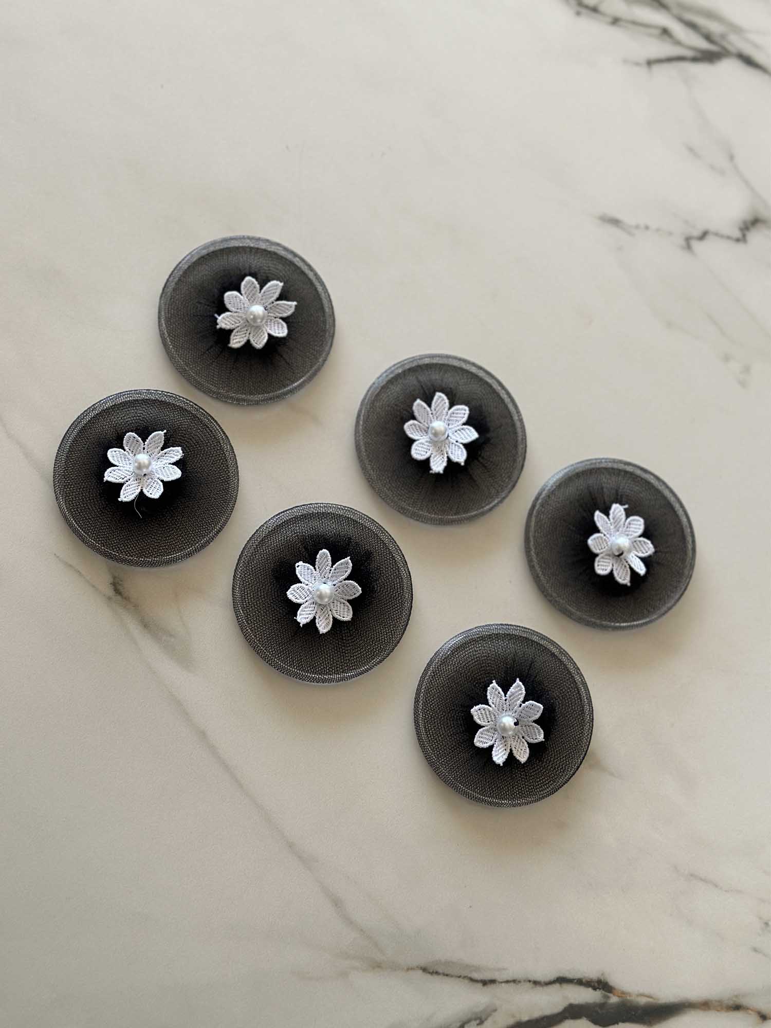 Black Mesh Glass Cover - (Set Of 6)