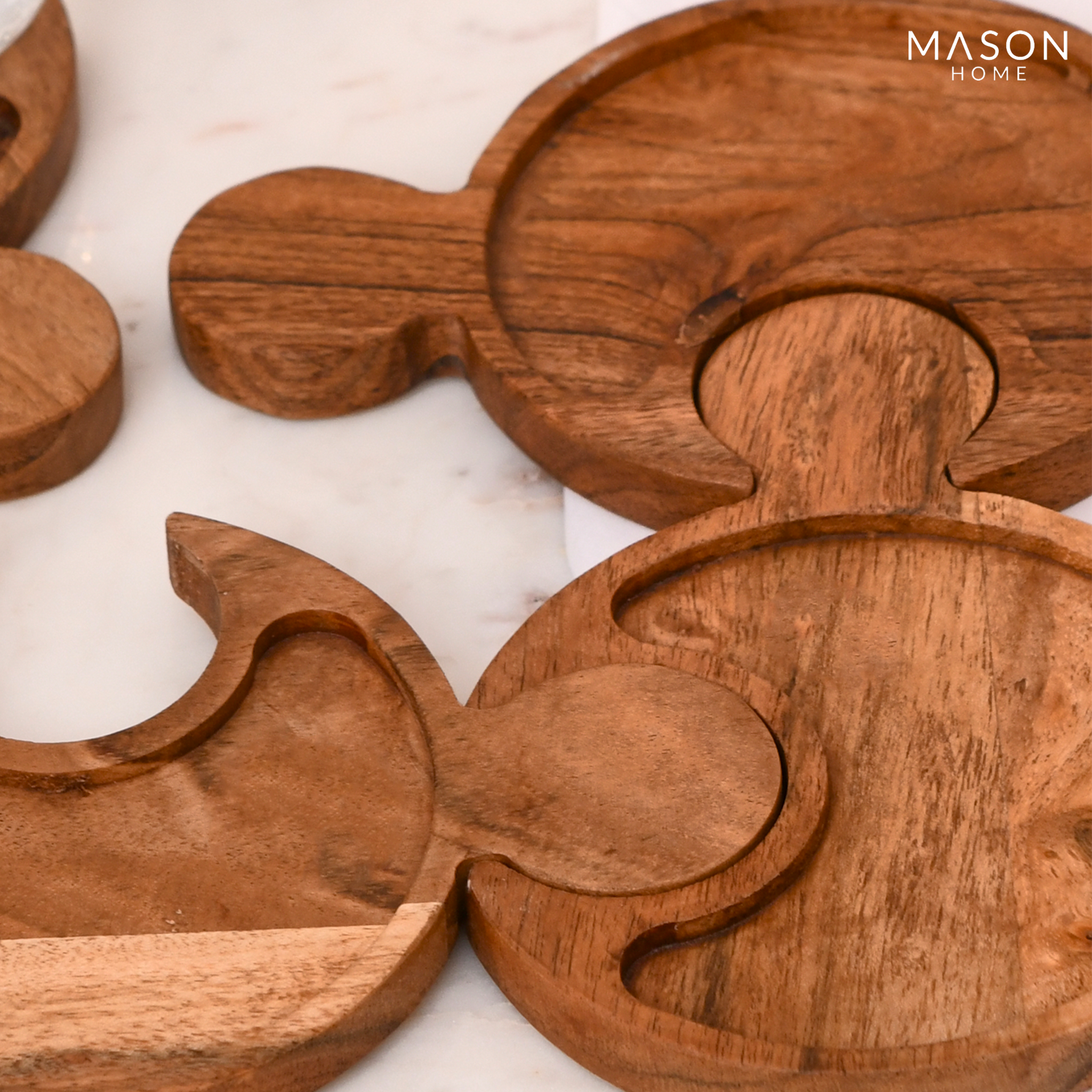 Stockholm Wooden Coasters - Set Of 4