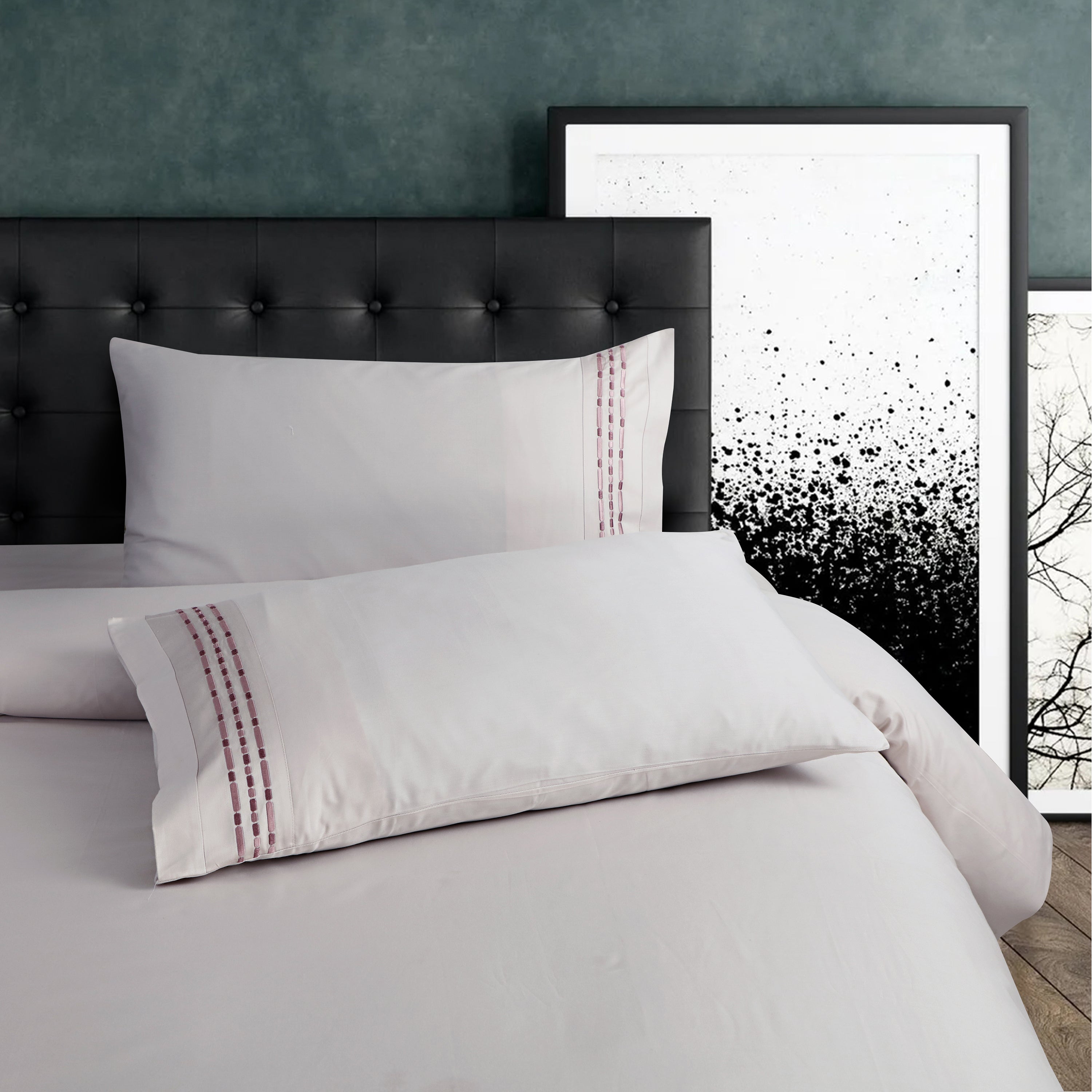 Vibrant Embroidery Light Cream Bedsheet