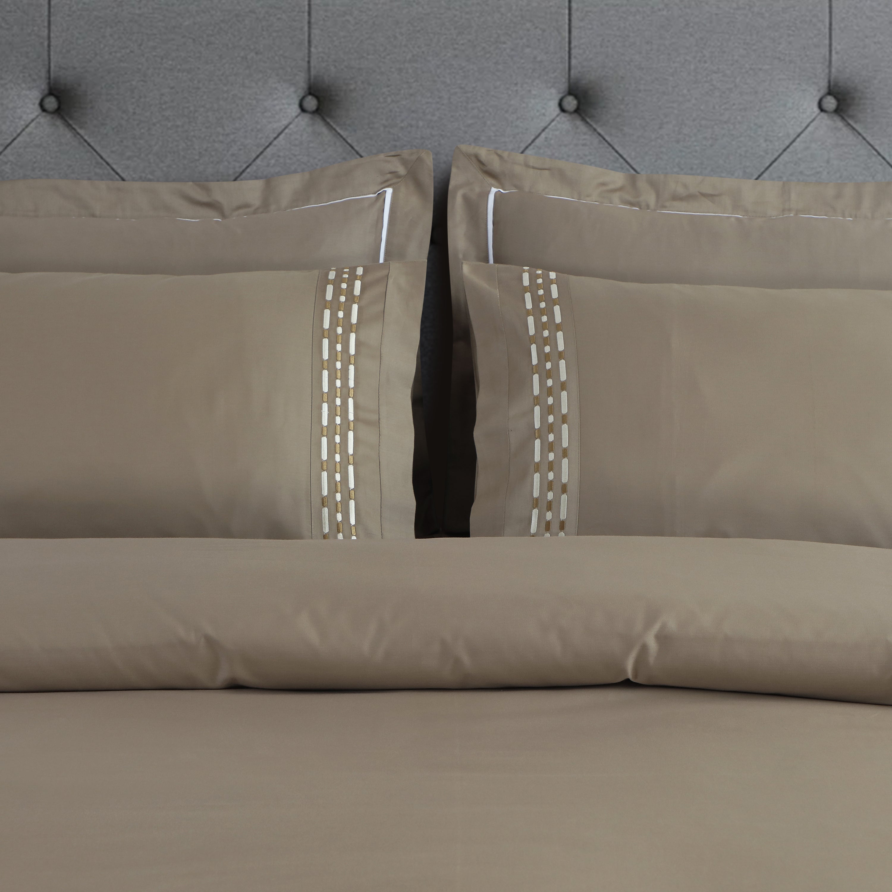 Vibrant Embroidery Military Green Bedsheet