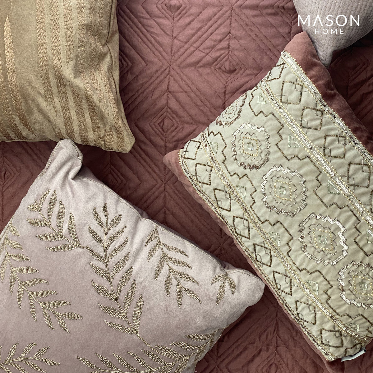 Ripple Blush Beige Bedspread