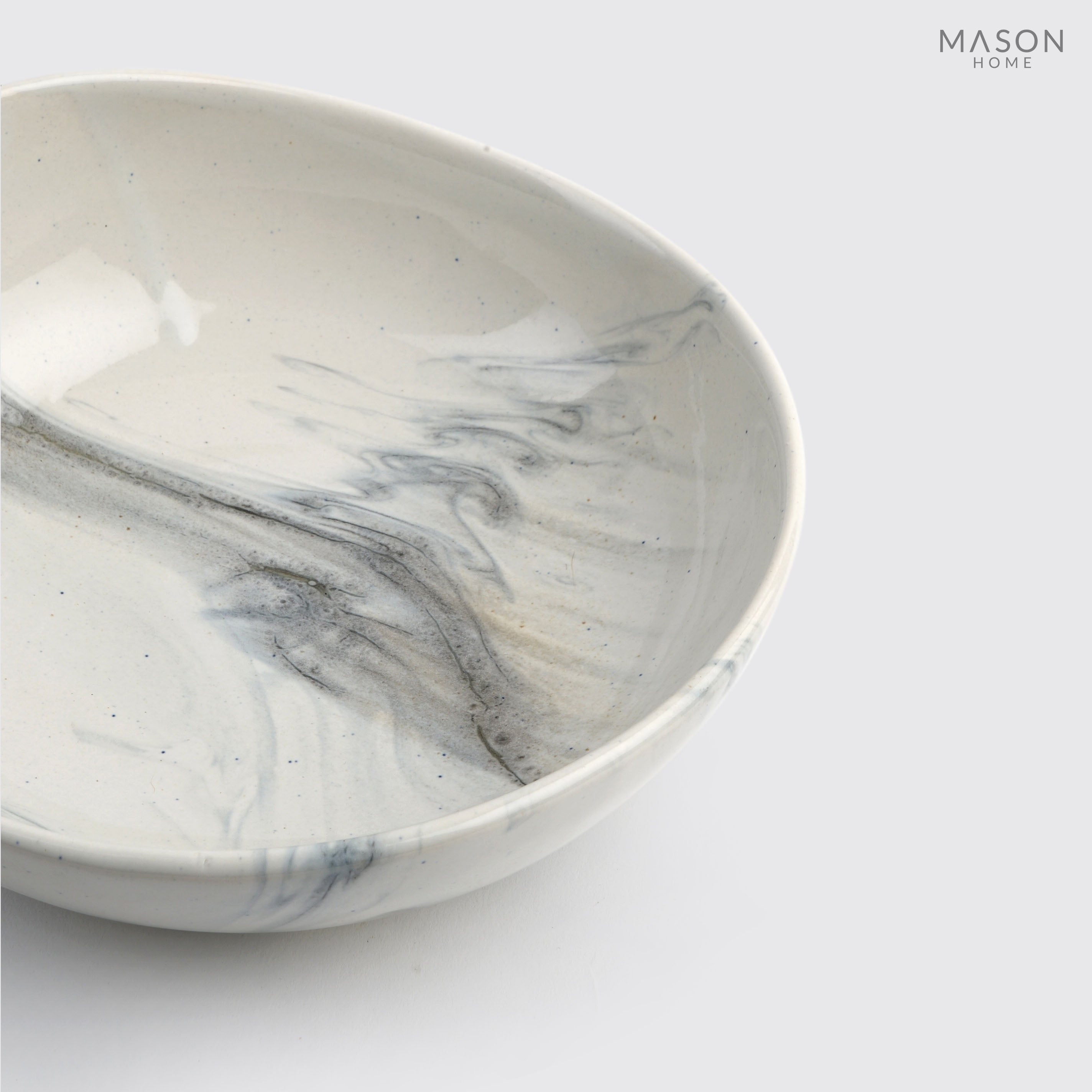 The Confluence Serving Bowl (Monsoon Grey)