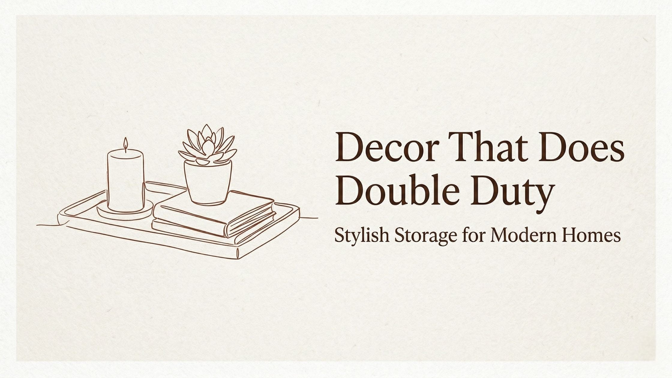 Decor That Does Double Duty: Stylish Storage for Modern Homes