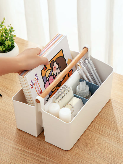 Storage Caddy with Adjustable Dividers - Blue