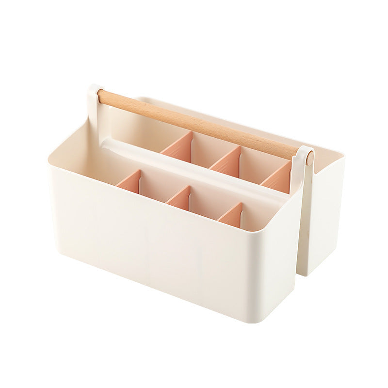 Storage Caddy with Adjustable Dividers - Pink