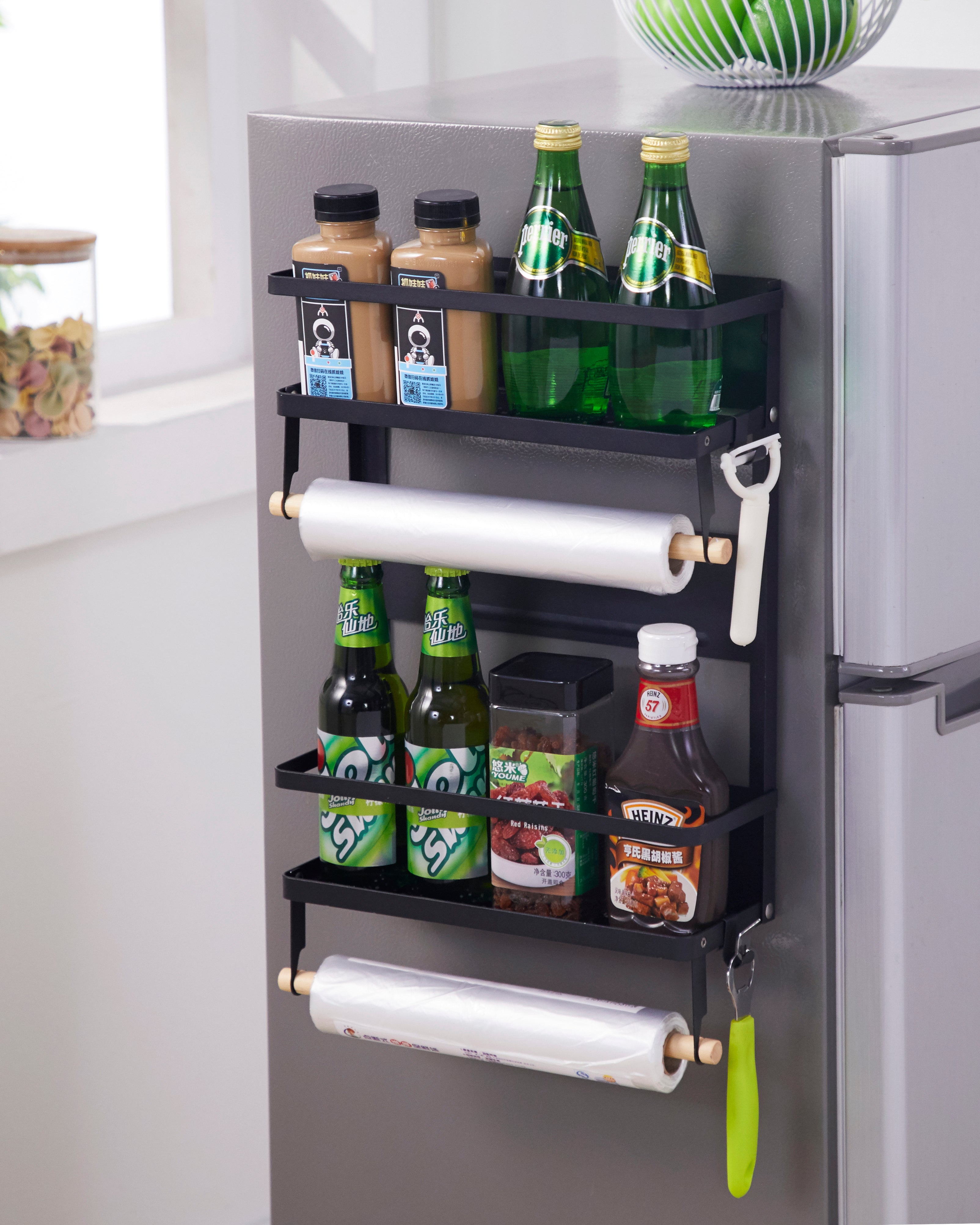 Double Shelf Magnetic Storage - Black