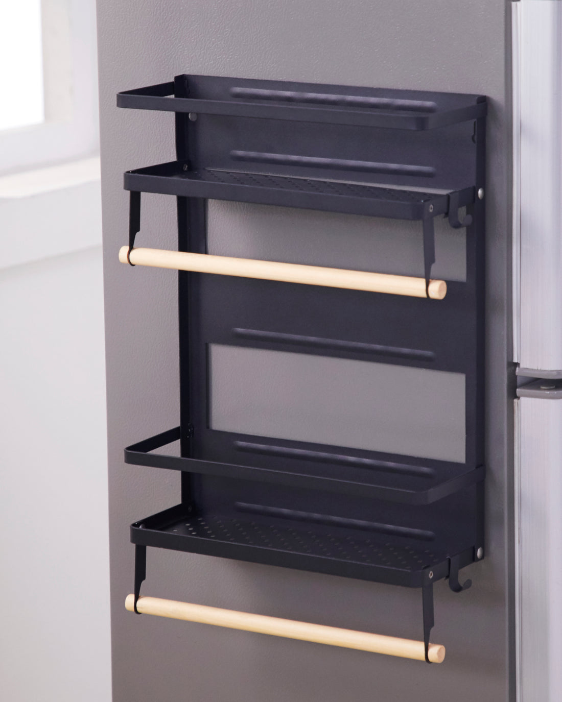 Double Shelf Magnetic Storage - Black