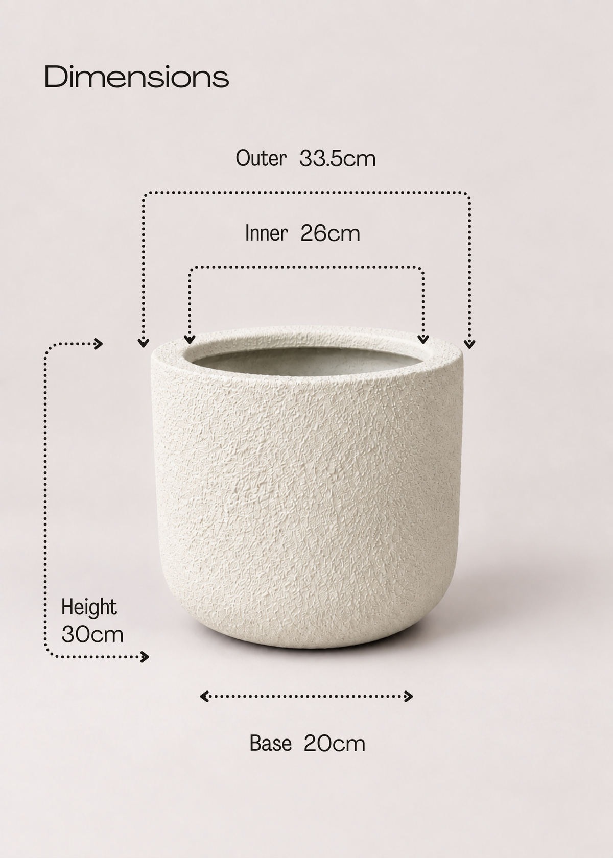 Mysa Planter - Ivory