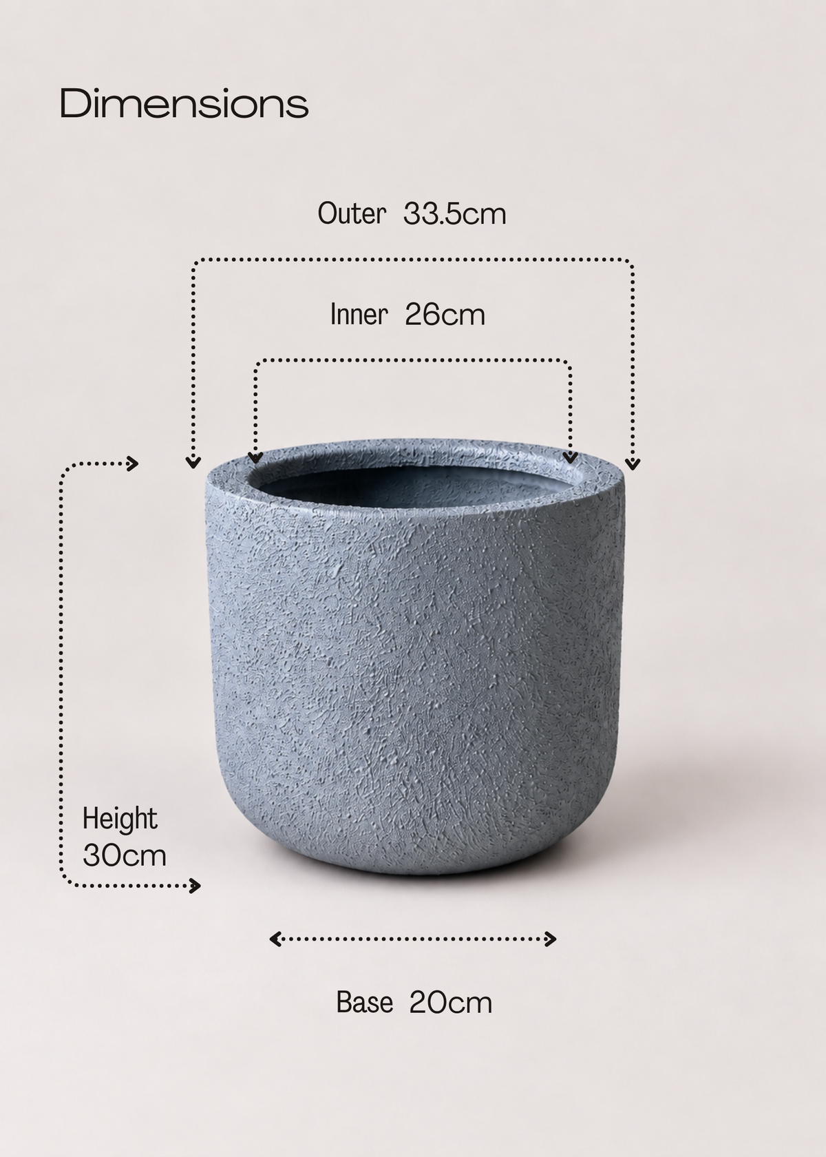 Mysa Planter - Light Grey