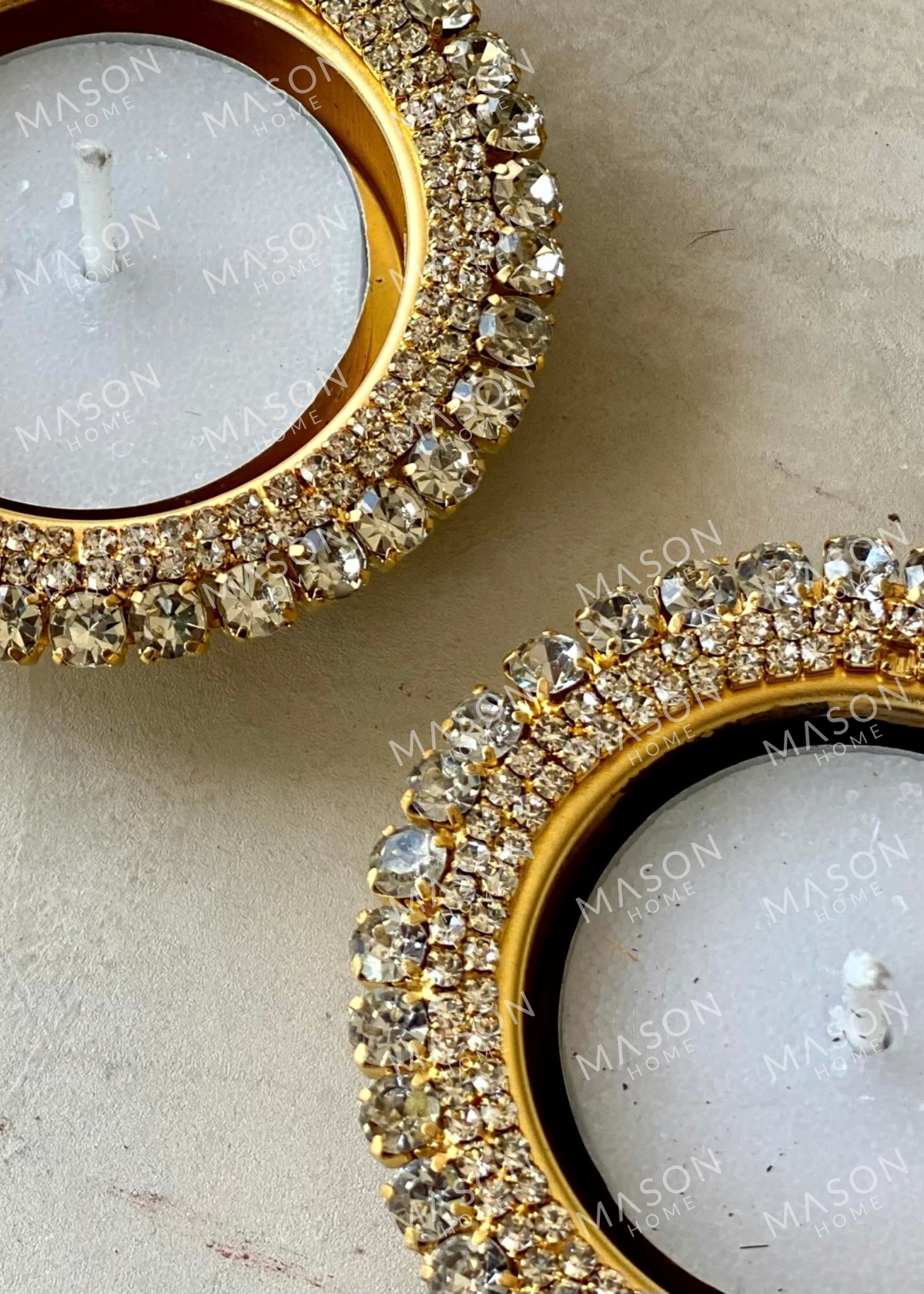 Festive Mira Crystal Diya - Set of 6