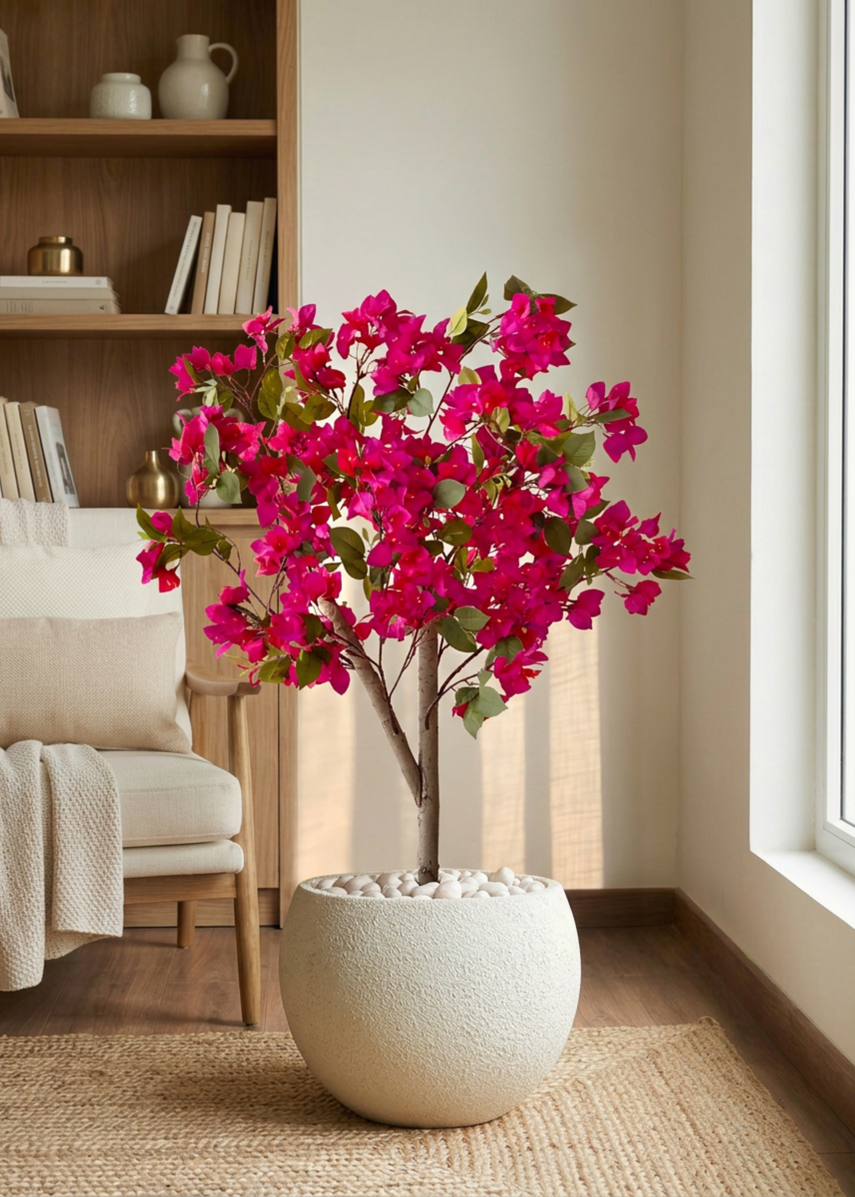Artificial Pink Bougainvillea Plant - 4 Feet
