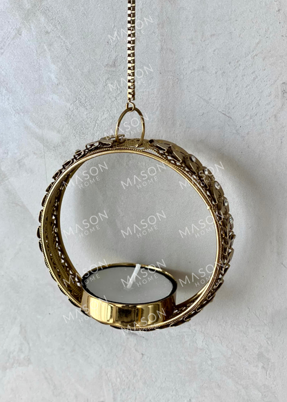 Festive Golden Glow Diya - Set of 2