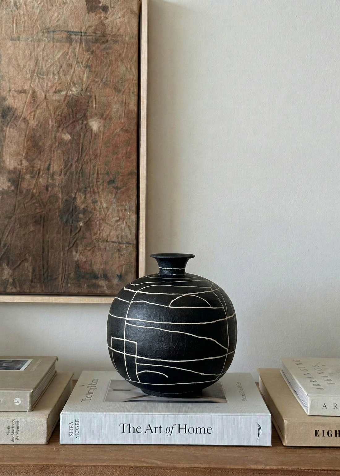 Dune Obsidian Vase - Black (Small)