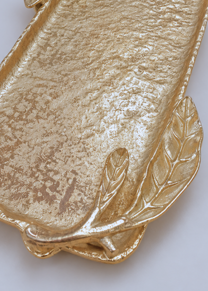 Gilded Leaf Tray Gold