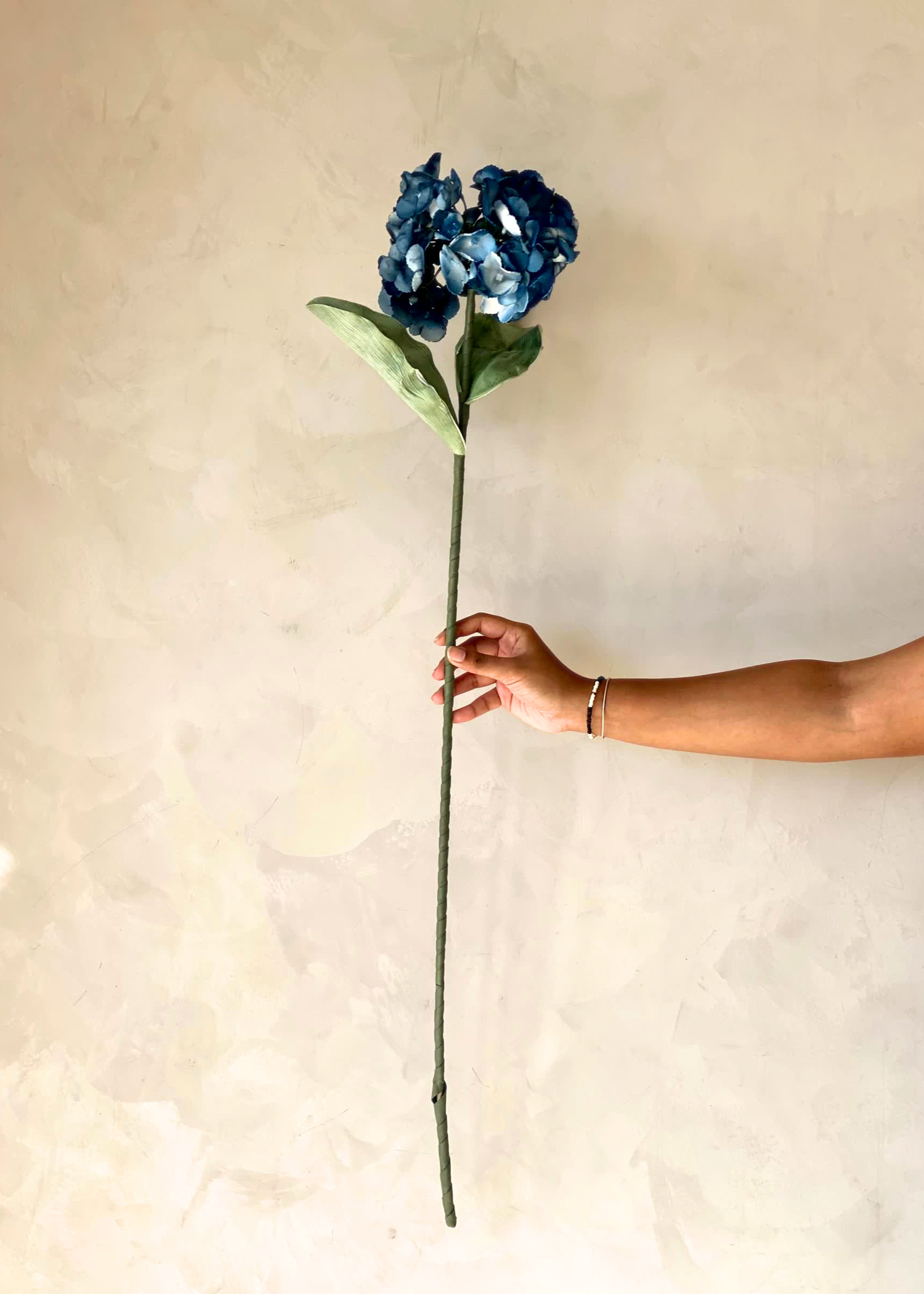 Artificial Hydrangea Flower Stem - Blue Ombre (One Stem)