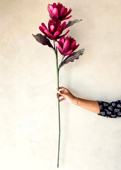 Artificial Corolla Flower Stem - Magenta Ombre (One Stem)