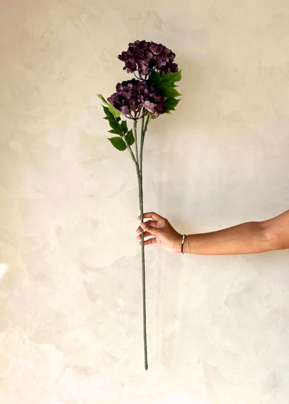 Artificial Mophead Flower Stem - Lavender Ombre (One Stem)