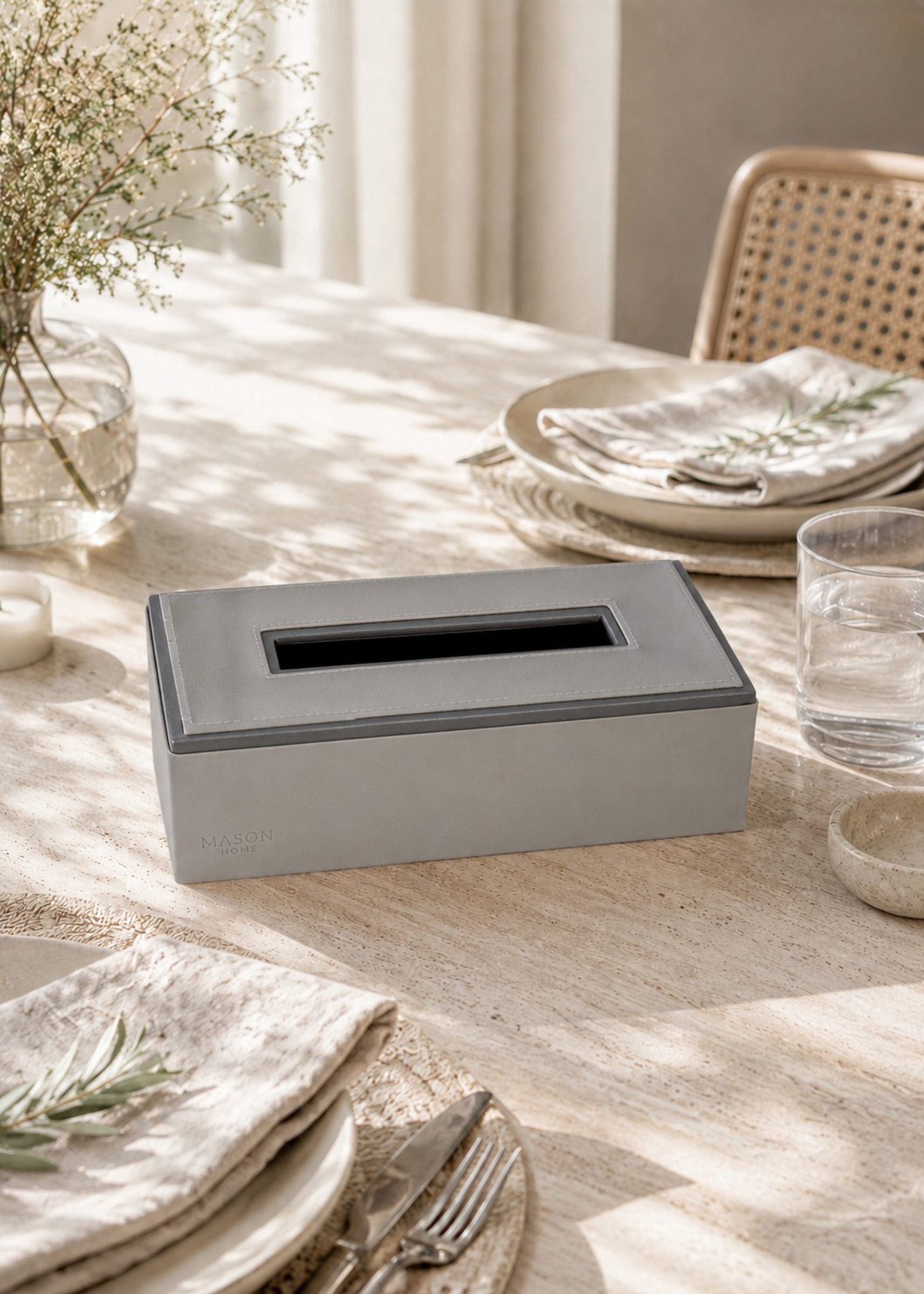 Naples Grey Tissue Box