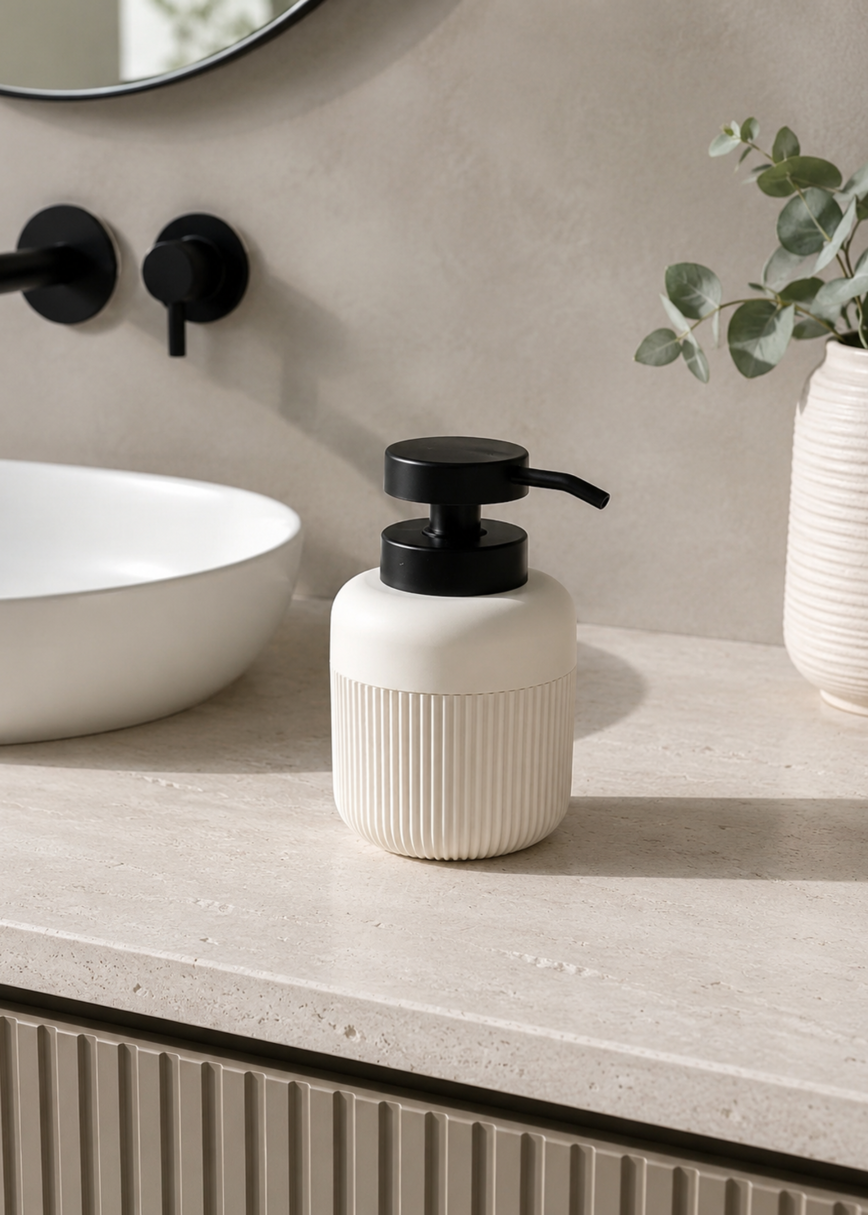 Chaton Bathroom Set- Beige (Set of 3)