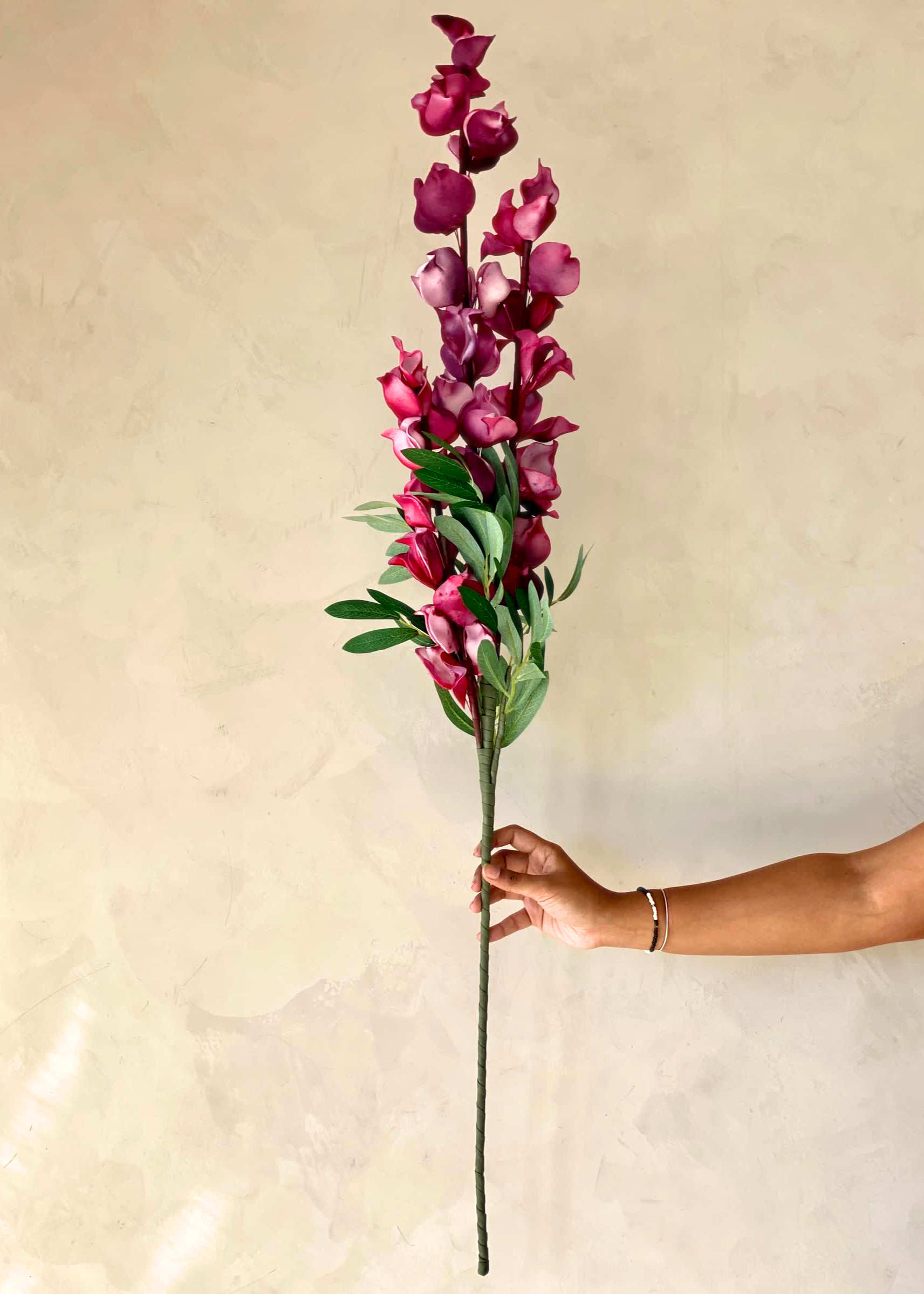 Artificial Dragon Flower Stem - Fuchsia Ombre (One Stem)